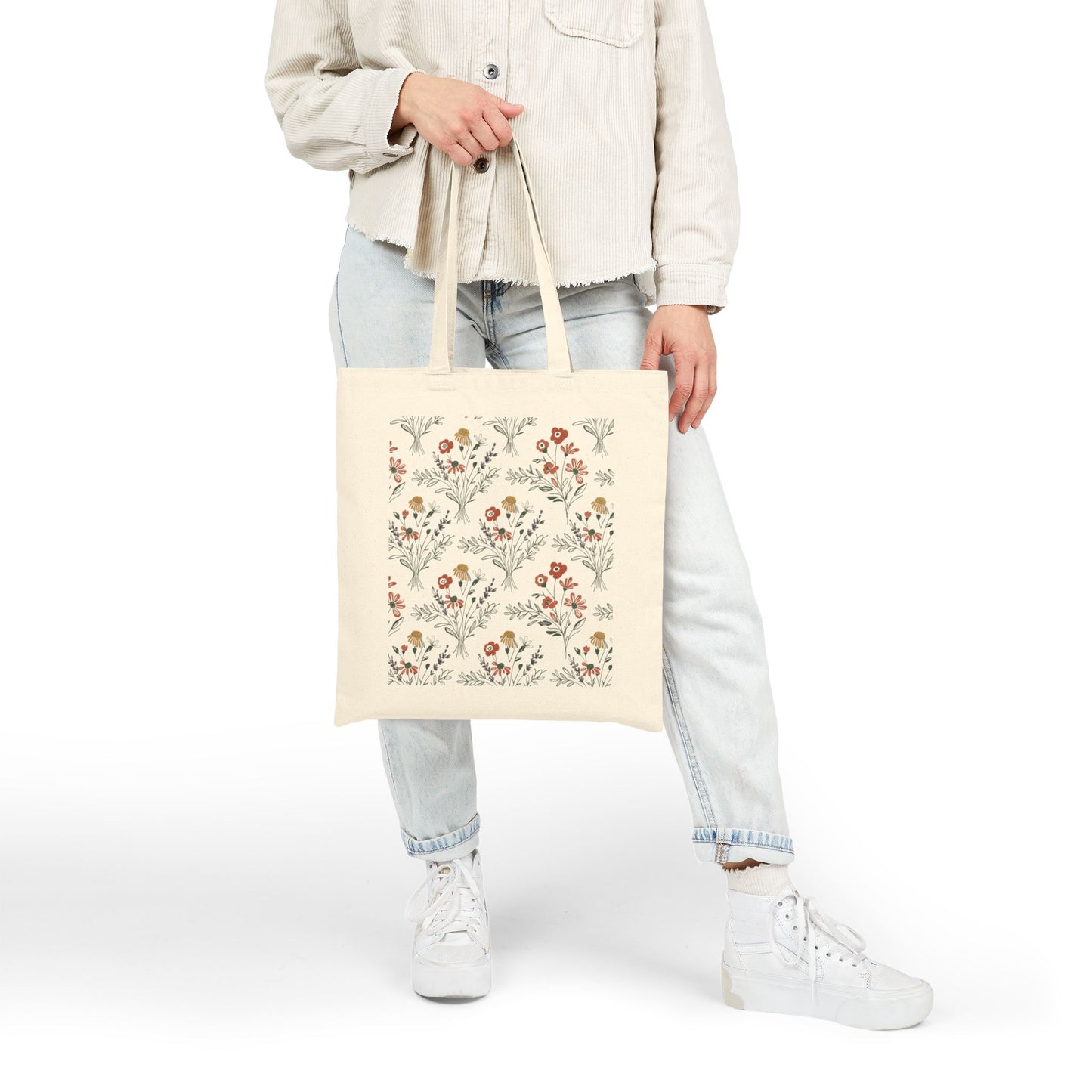 Rustic Floral Pattern Tote