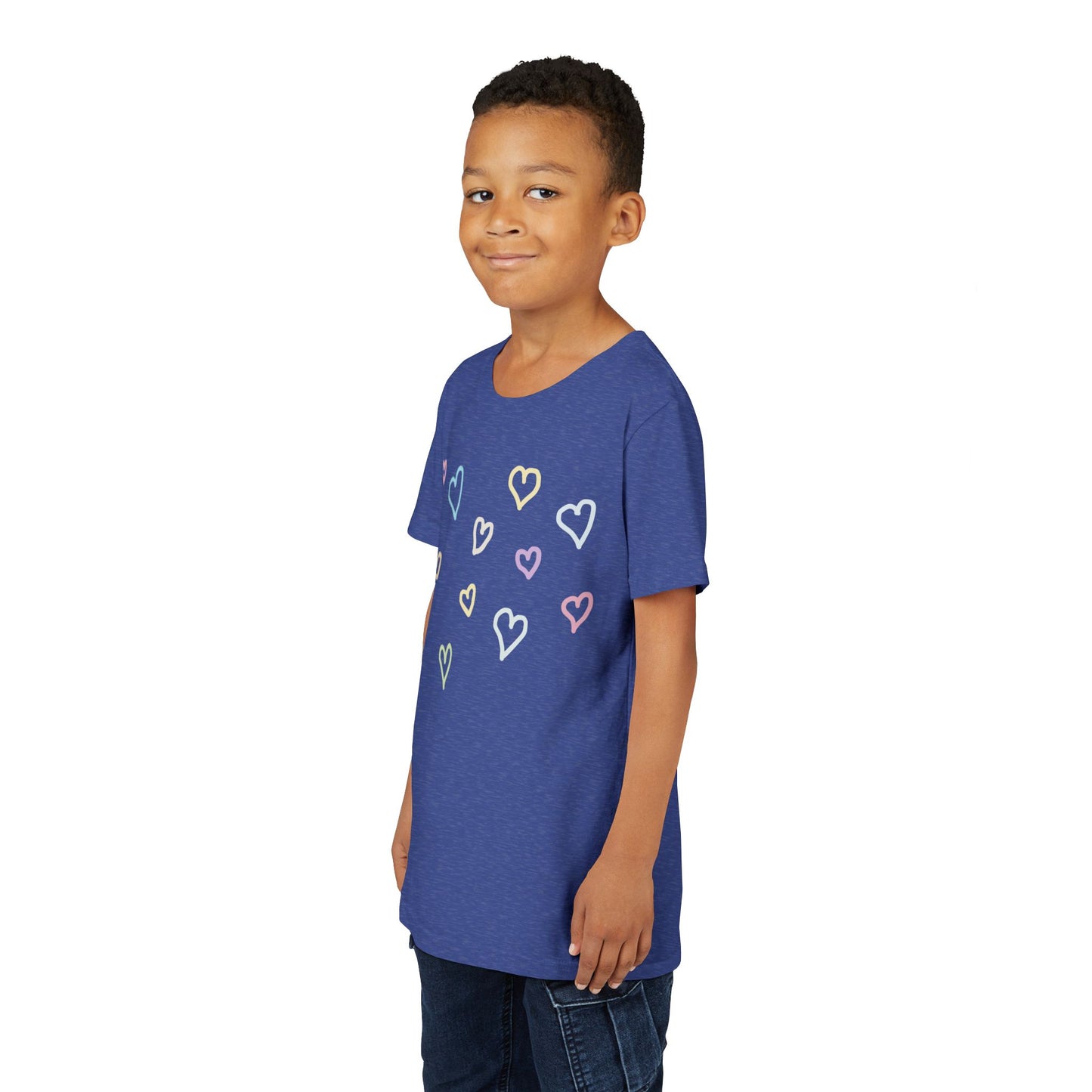 Pastel Hand Drawn Hearts Tee (Youth)