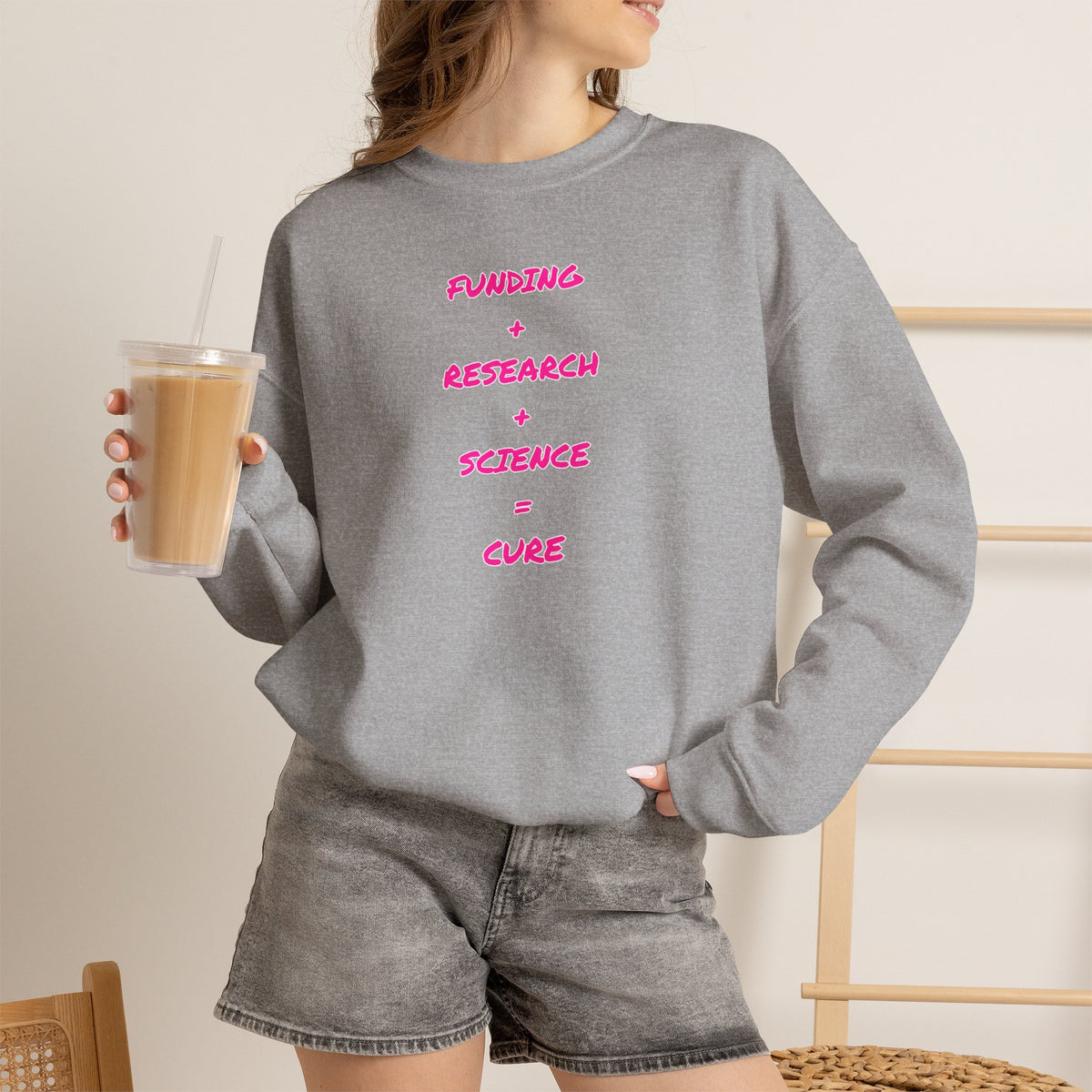Breast Cancer Awareness Crewneck Sweatshirt (Adult) — "In Honor of My Loved One"
