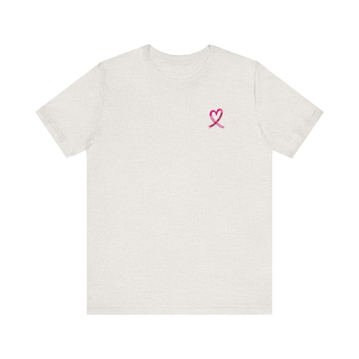 Tee - Short Sleeve (Adult) - Heart Ribbon Breast Cancer
