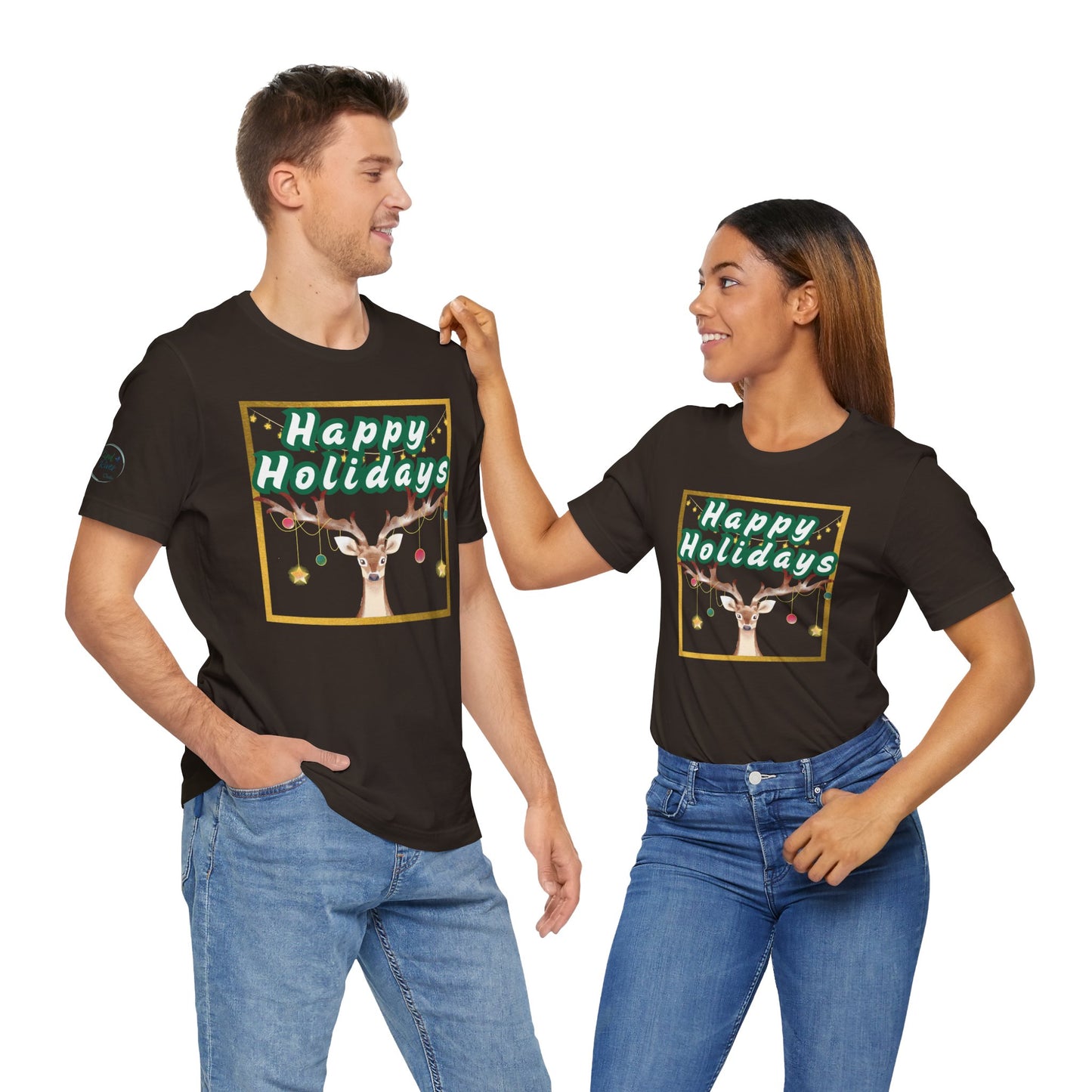 Tee - Short Sleeve (Adult) - Happy Holidays Deer
