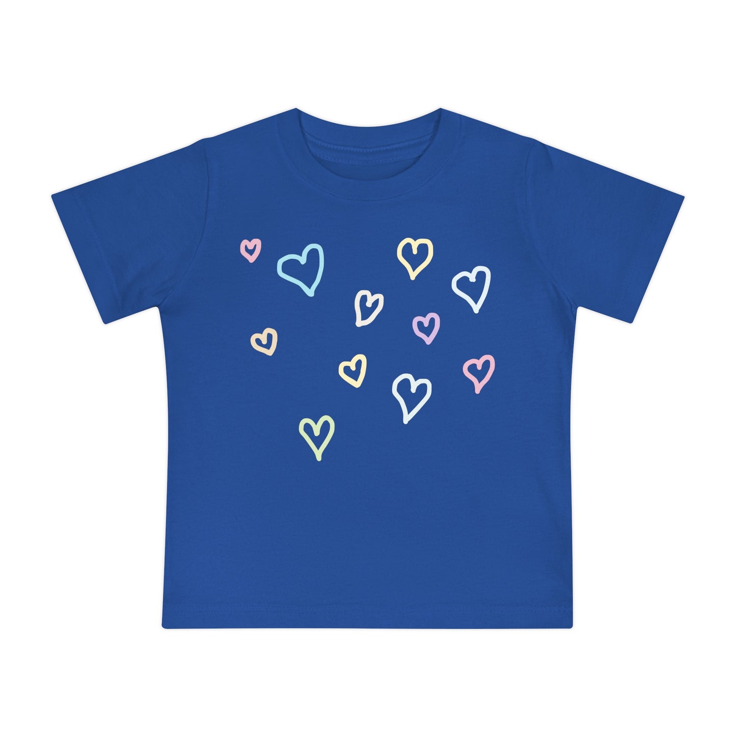 Pastel Hand Drawn Hearts Tee (Baby)