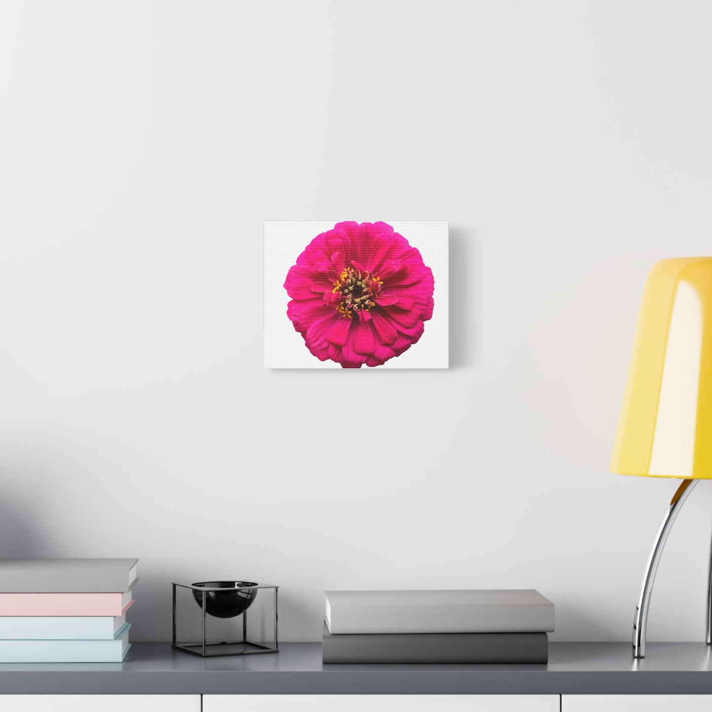 Canvas Print - One Pink Zinnia (original photograph by Kind River Studio)