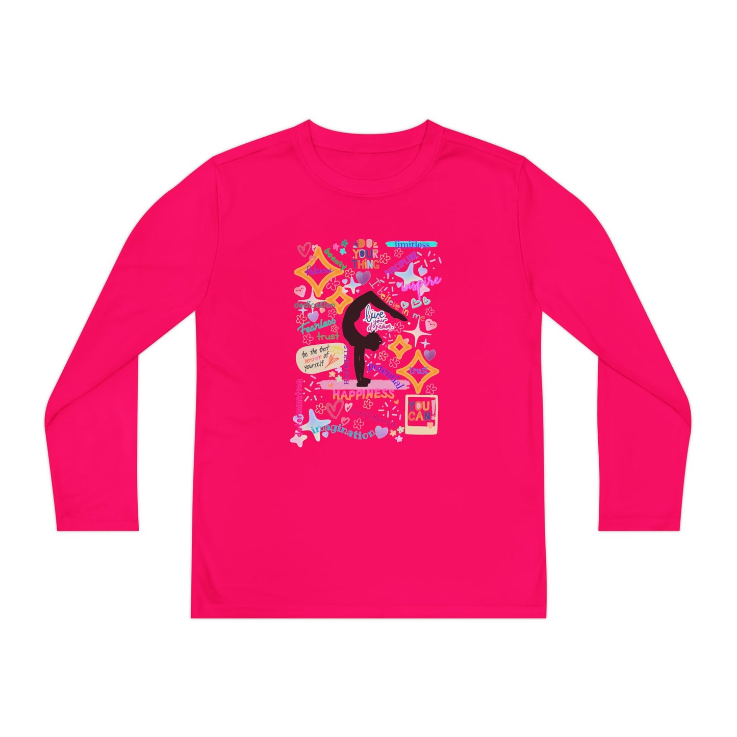 Tee - Long Sleeve (Youth) - Gymnast Positive Affirmations