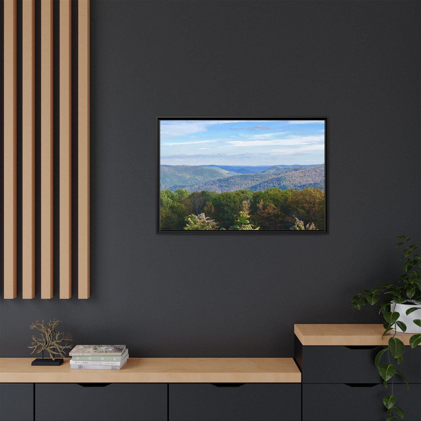 Canvas Print in Frame - Layered Mountainscape (original photograph by Kind River Studio)