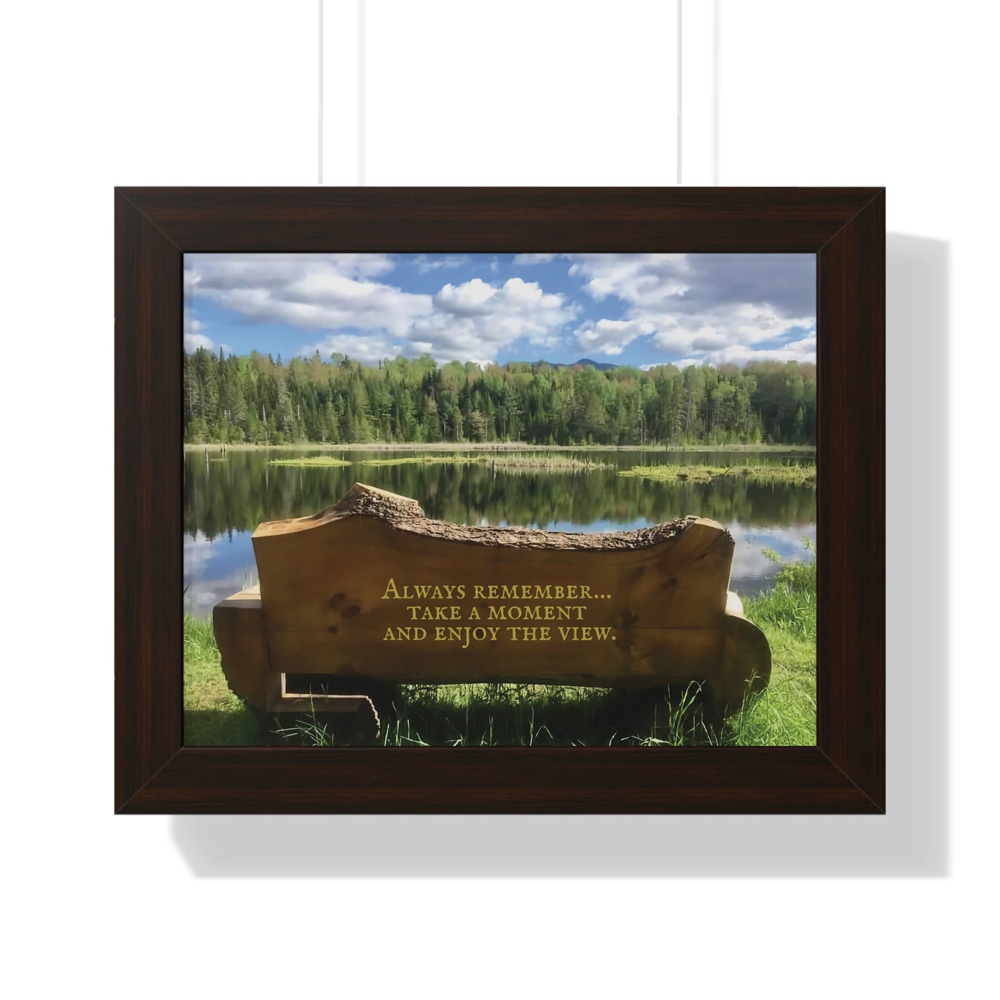 Poster Print in Frame - Bench View (original photograph by Kind River Studio)