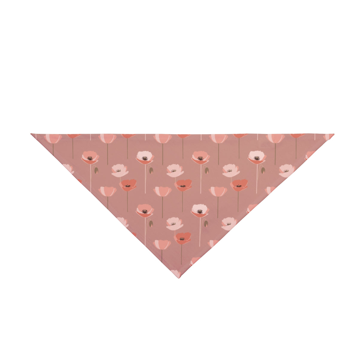 Floral Poppy Pet Bandana (single-sided)