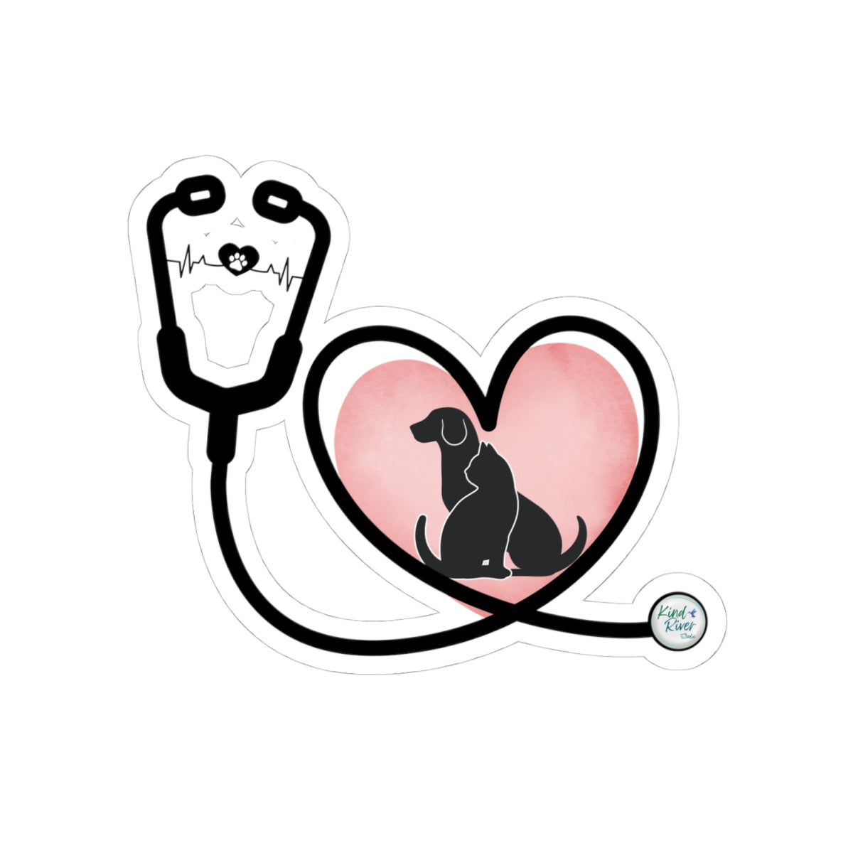 Stethoscope Heart Decal