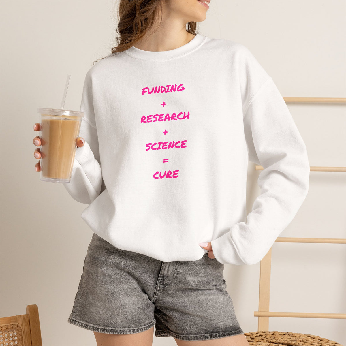 Breast Cancer Awareness Crewneck Sweatshirt (Adult) — "In Honor of My Loved One"