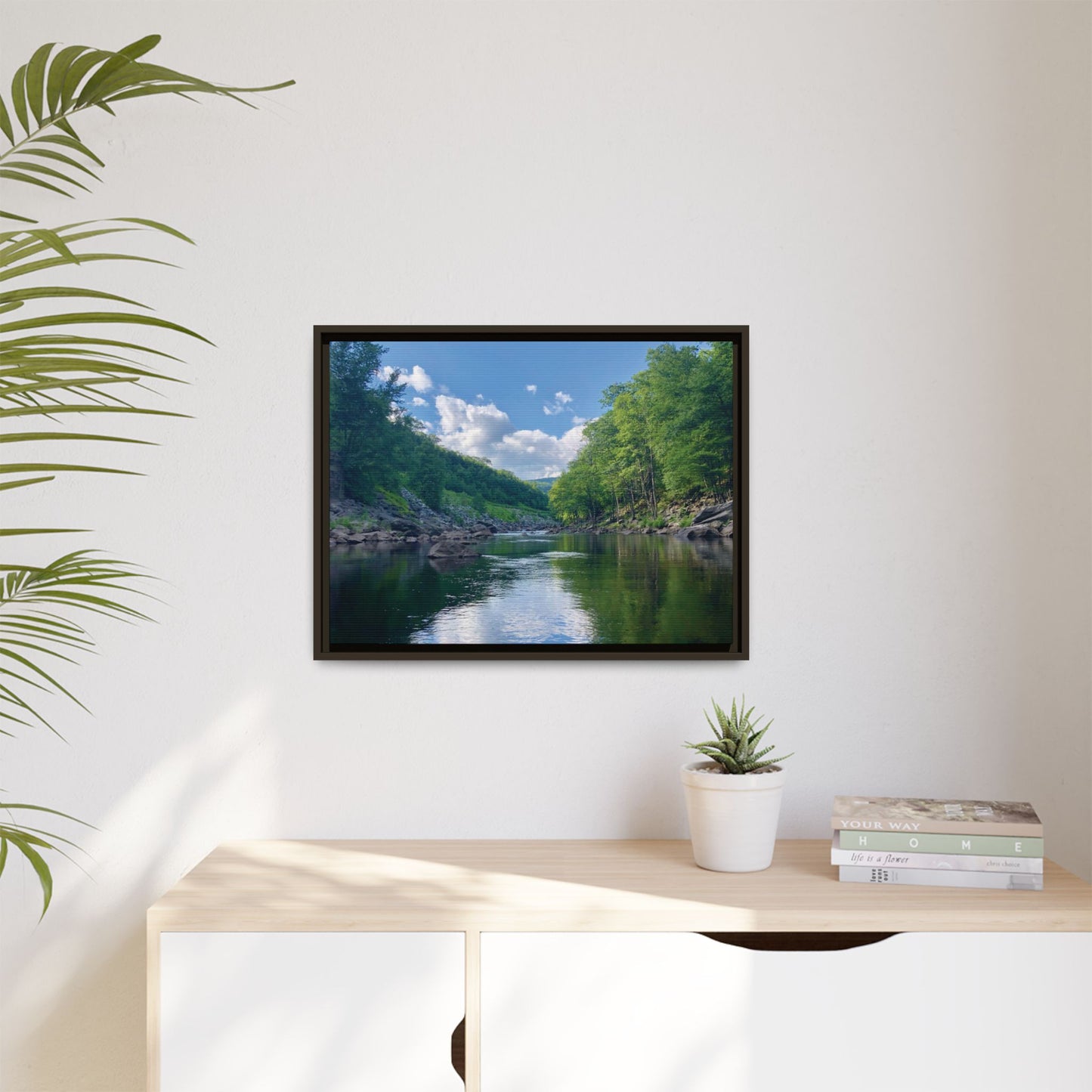 Canvas Print in Frame - Calm River Waters (original photograph by Kind River Studio)