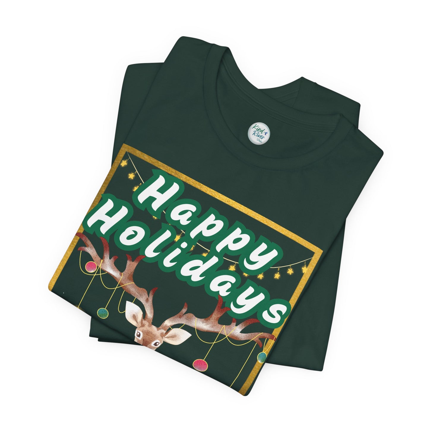 Tee - Short Sleeve (Adult) - Happy Holidays Deer