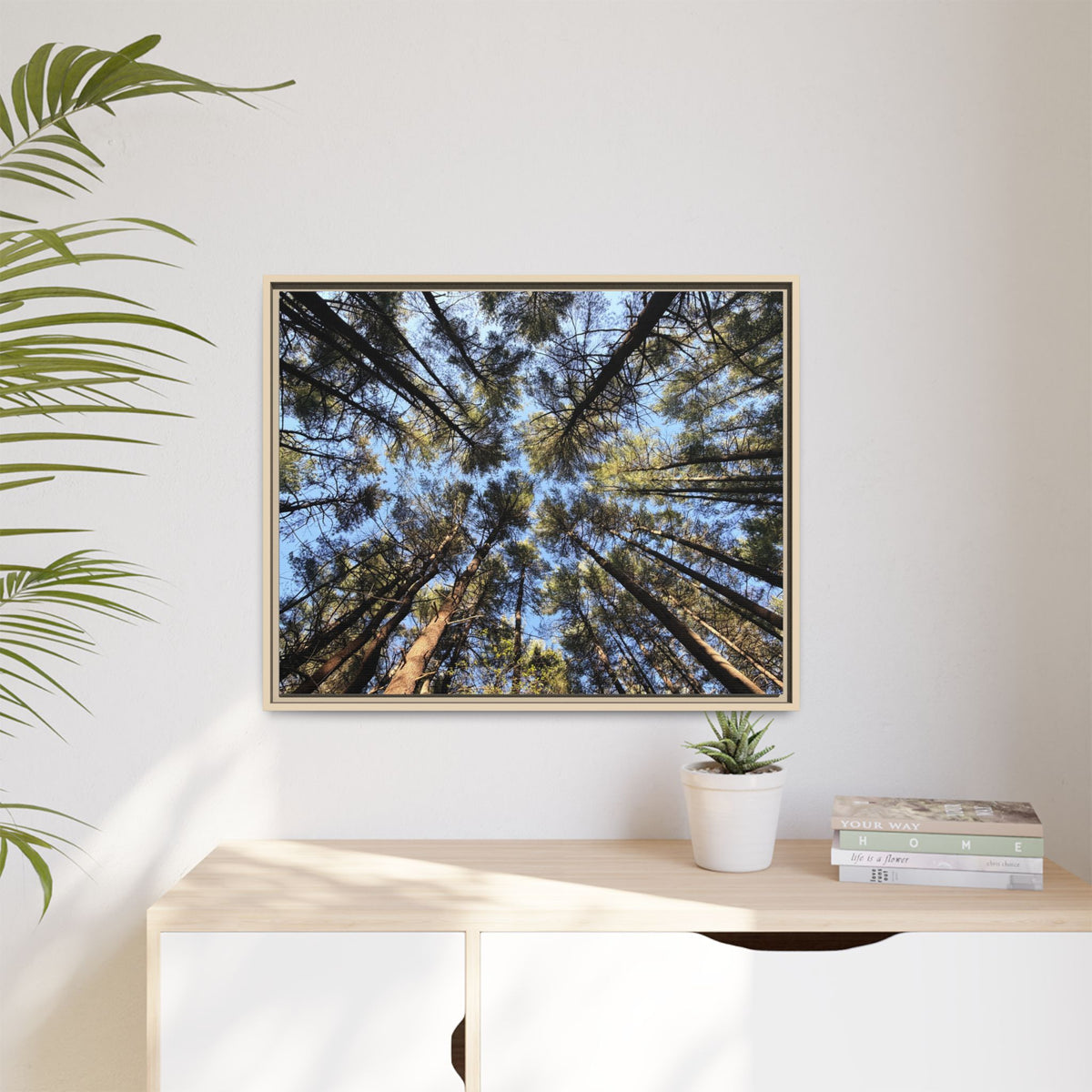 Forest Canopy Matte Canvas Framed Print (original photography by Kind River Studio)