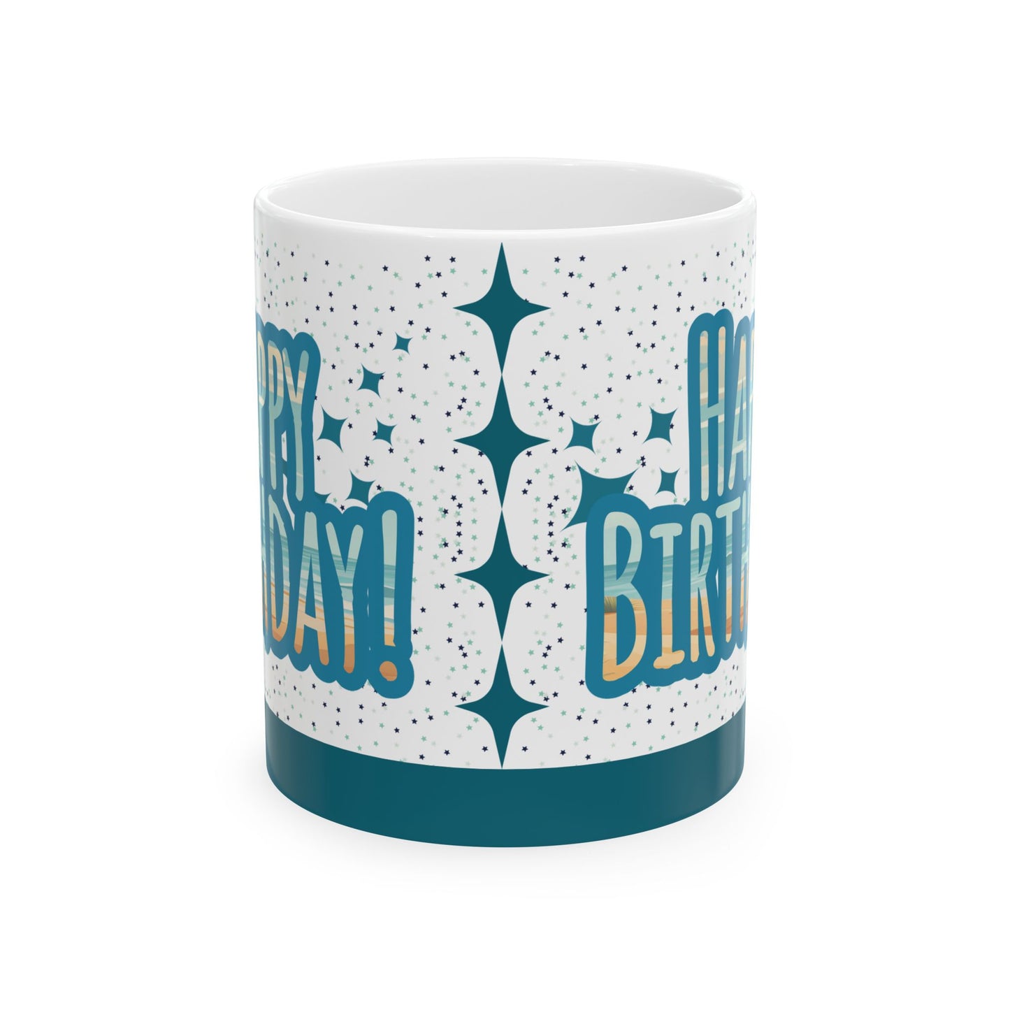 Mug - Ceramic (11 oz | 15 oz) - Happy Birthday beach