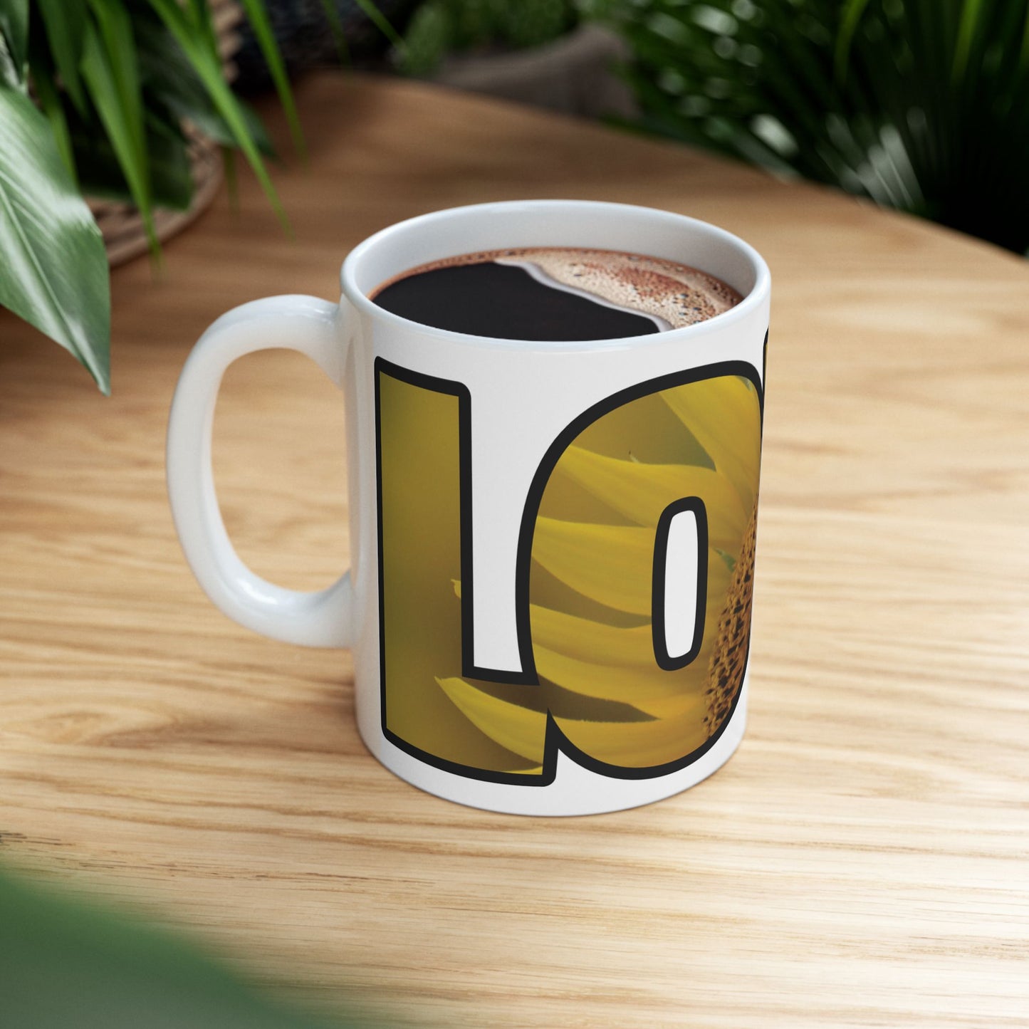 Mug - Ceramic (11 oz | 15 oz) - LOVE sunflower
