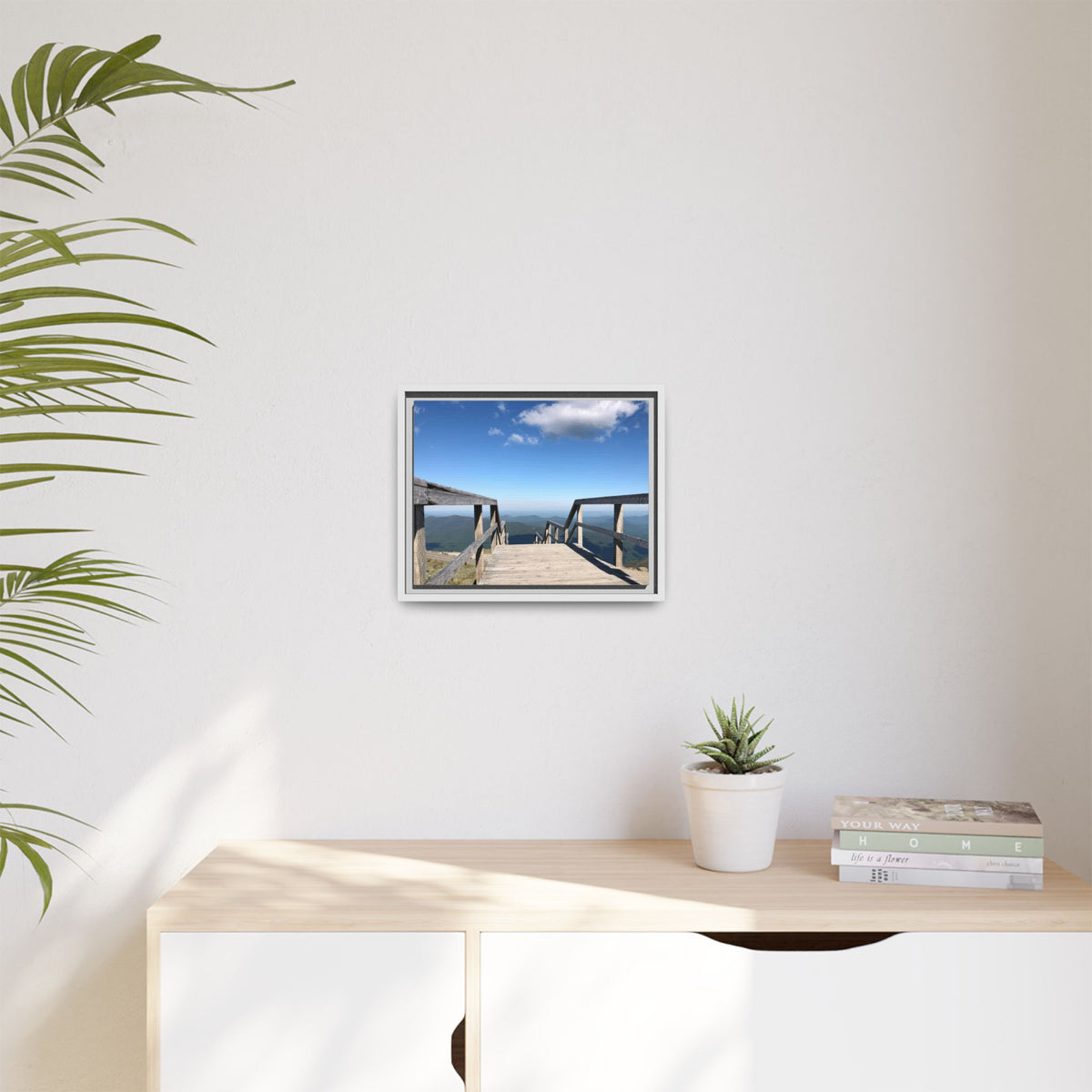 Quiet Descent Framed Matte Canvas Print