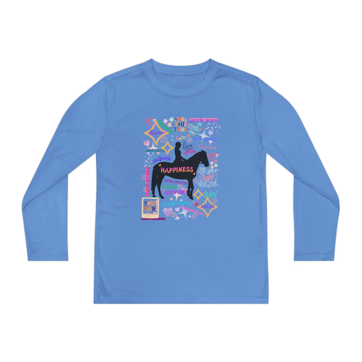 Tee - Long Sleeve (Youth) - Equestrian Positive Affirmations