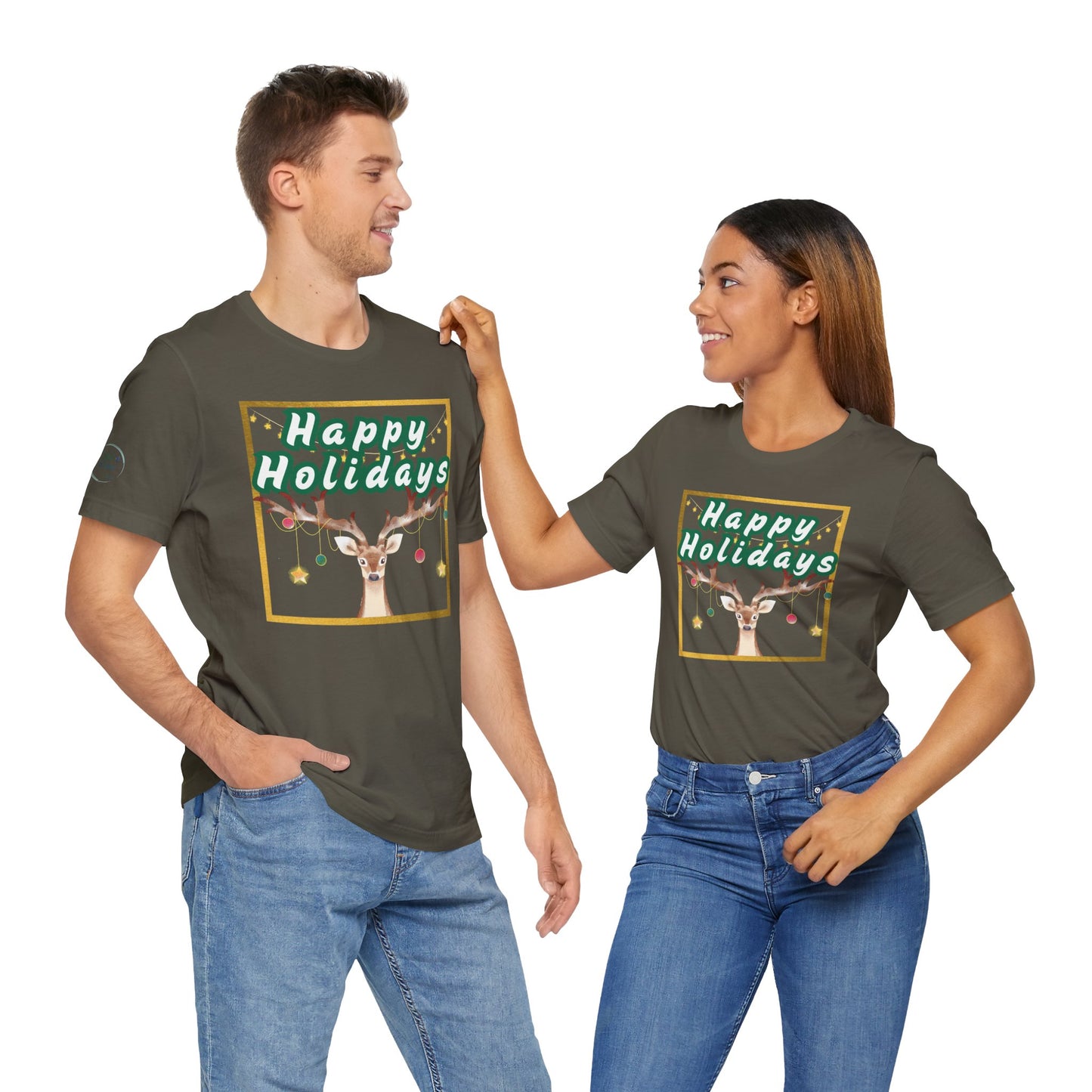 Tee - Short Sleeve (Adult) - Happy Holidays Deer