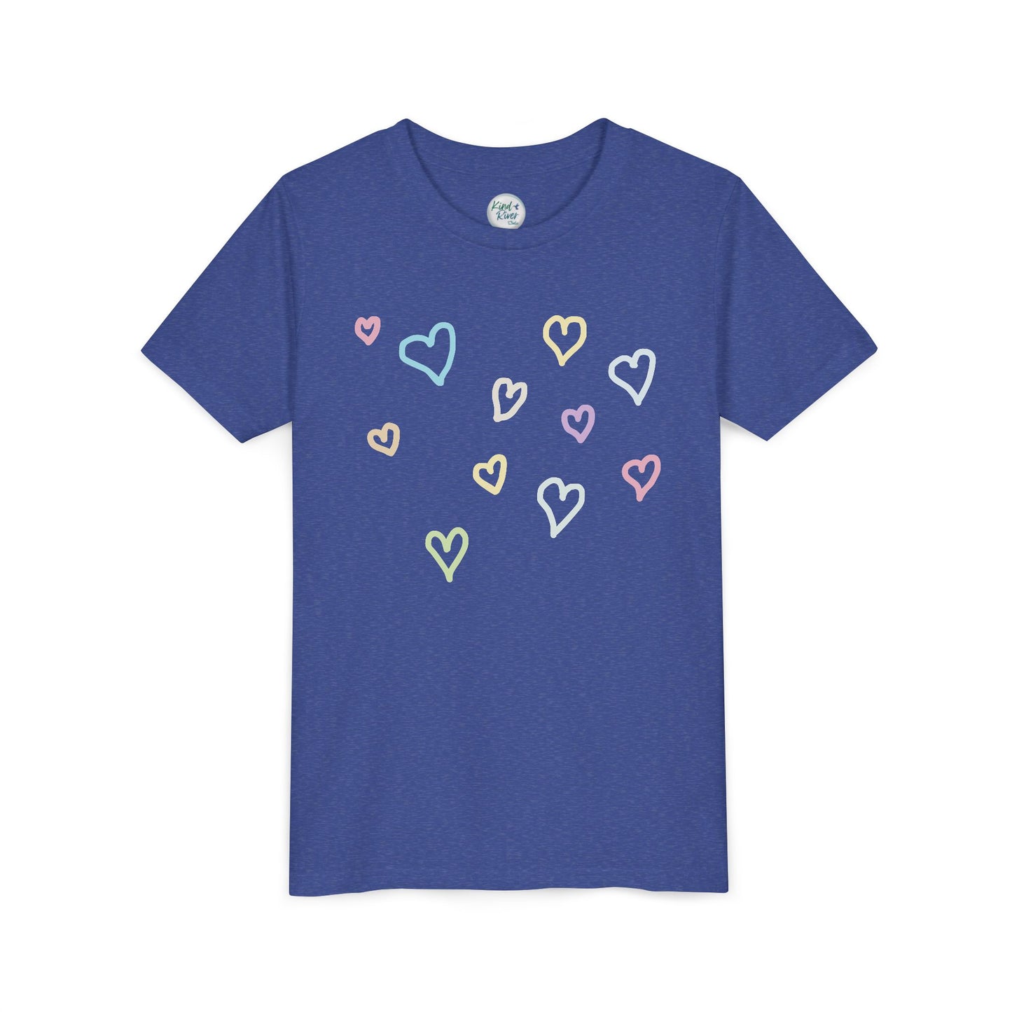 Pastel Hand Drawn Hearts Tee (Youth)