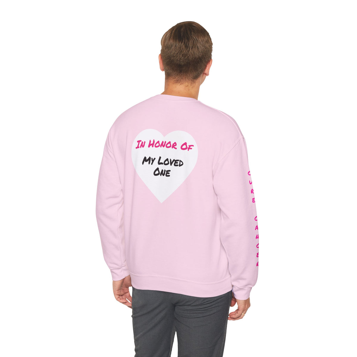 Breast Cancer Awareness Crewneck Sweatshirt (Adult) — "In Honor of My Loved One"