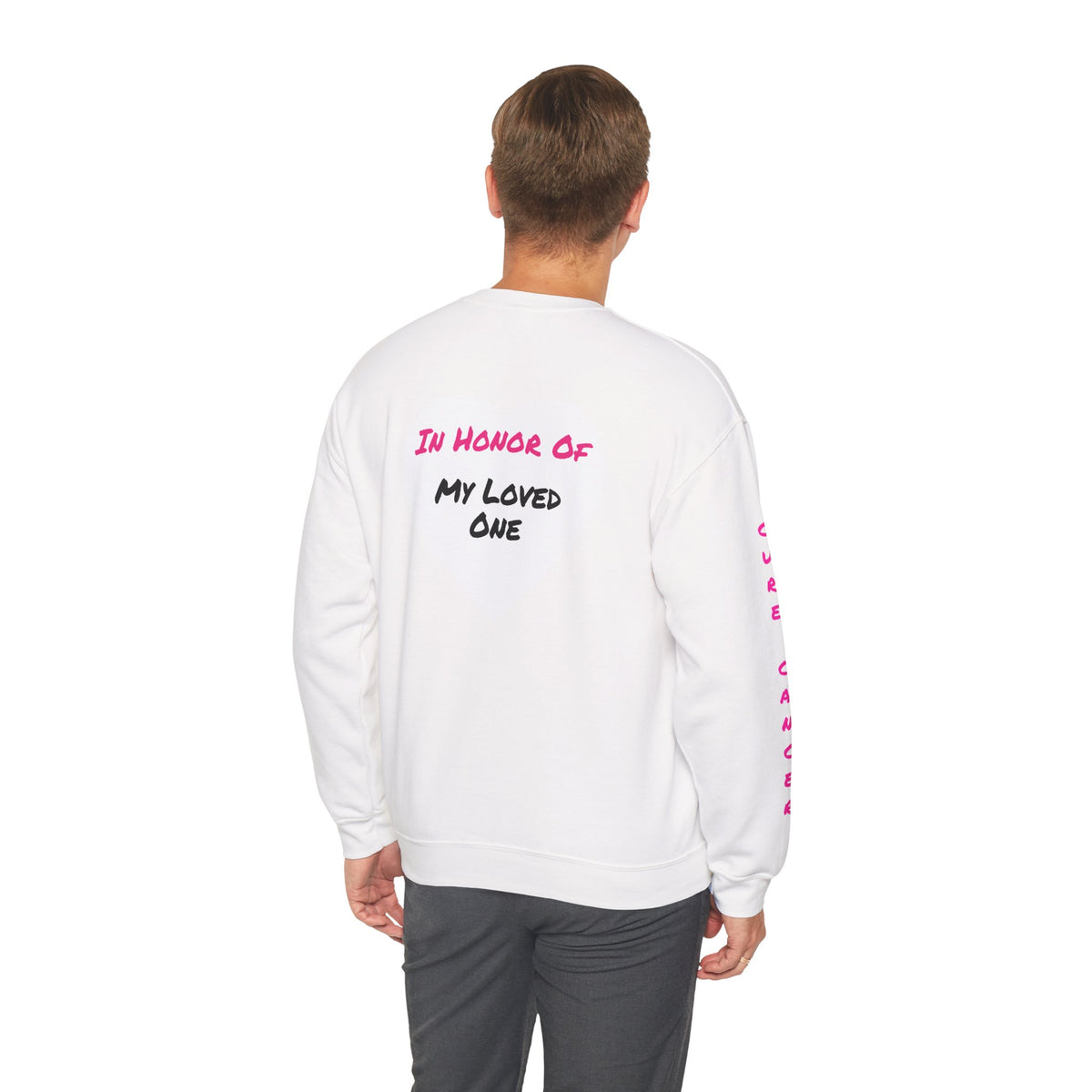 Breast Cancer Awareness Crewneck Sweatshirt (Adult) — "In Honor of My Loved One"