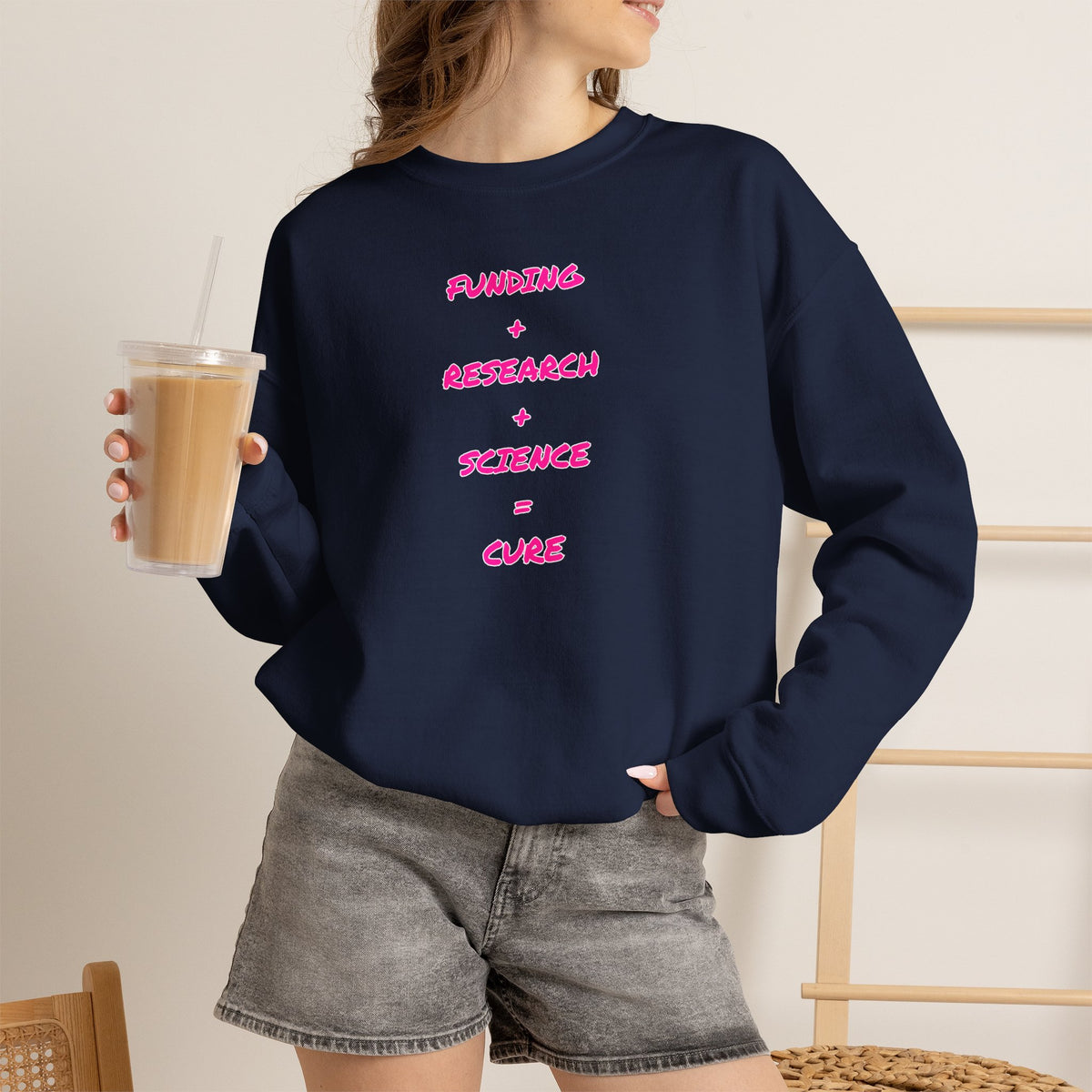 Breast Cancer Awareness Crewneck Sweatshirt (Adult) — "In Honor of My Loved One"