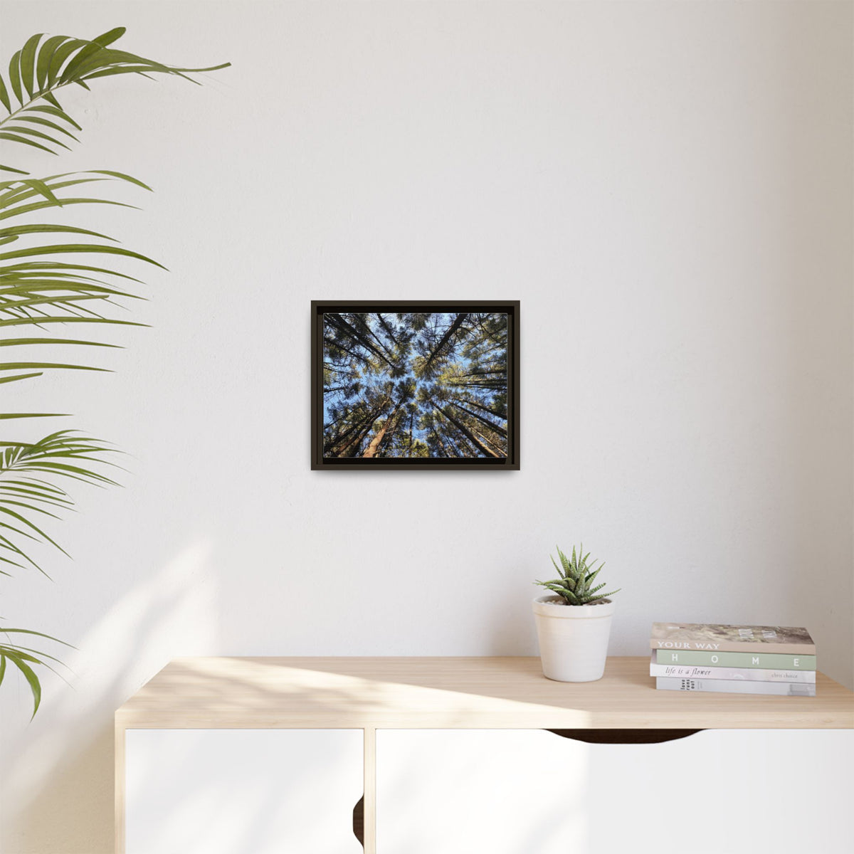 Forest Canopy Matte Canvas Framed Print (original photography by Kind River Studio)