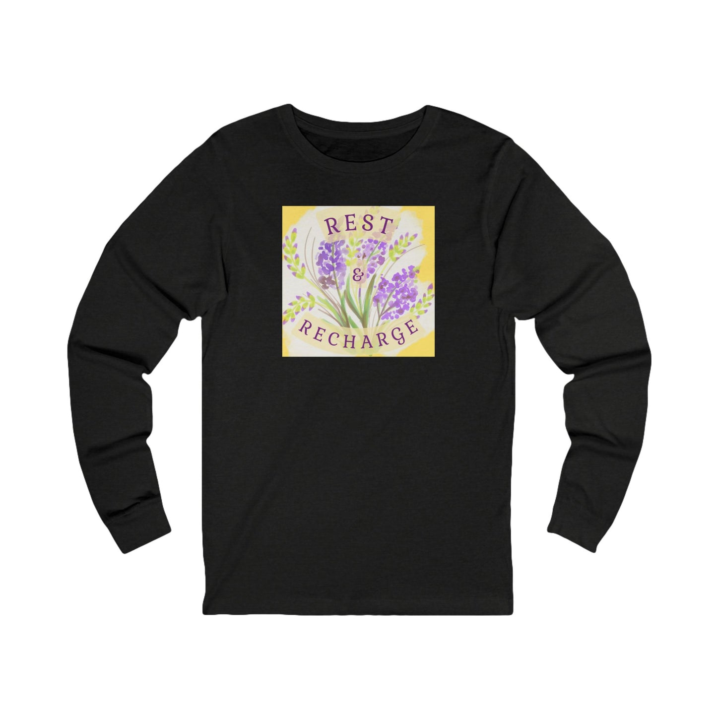 Tee - Long Sleeve (Adult) - Rest & Recharge Lilacs