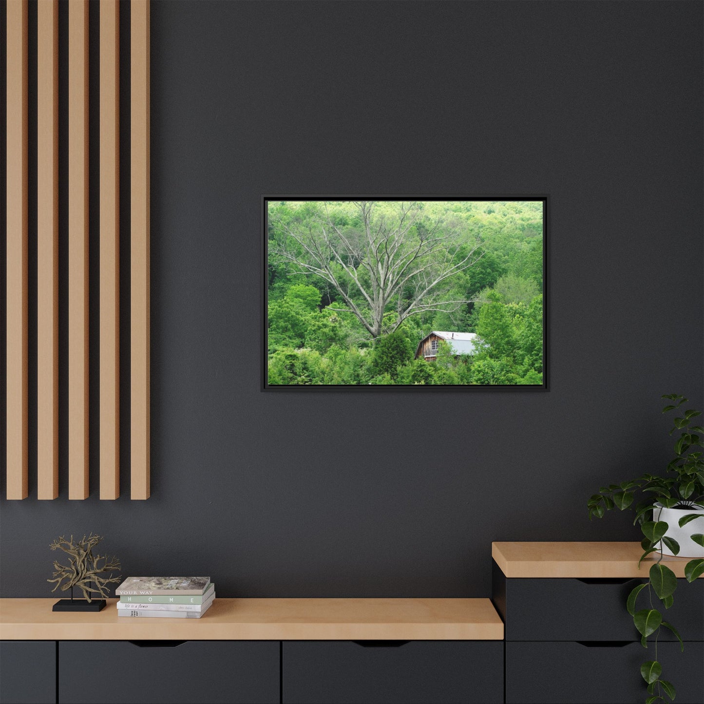 Canvas Print in Frame - Hidden On the Tennessee (original photograph by Kind River Studio)