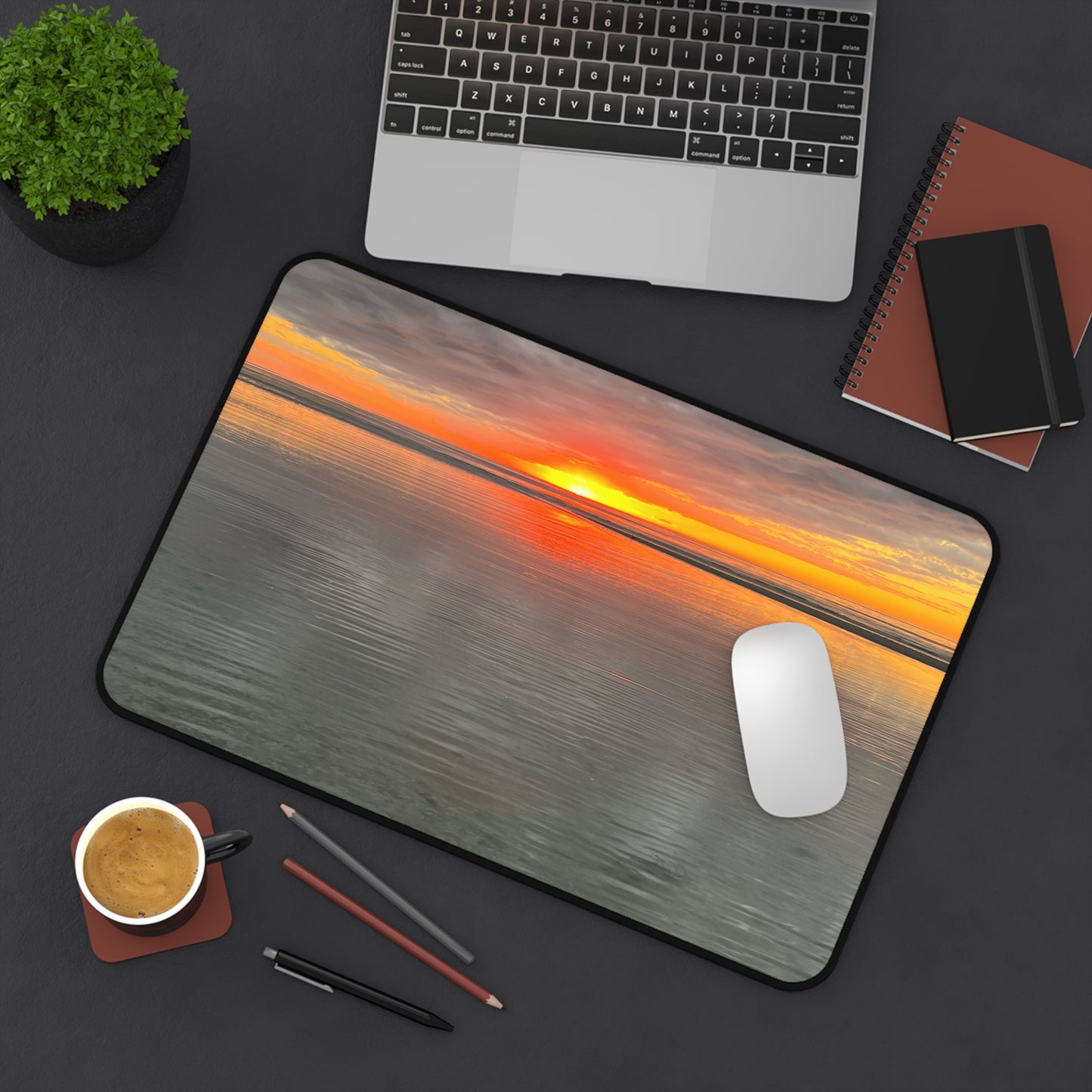 Sunset Reflection Desk Mat  (original photograph by Kind River Studio)