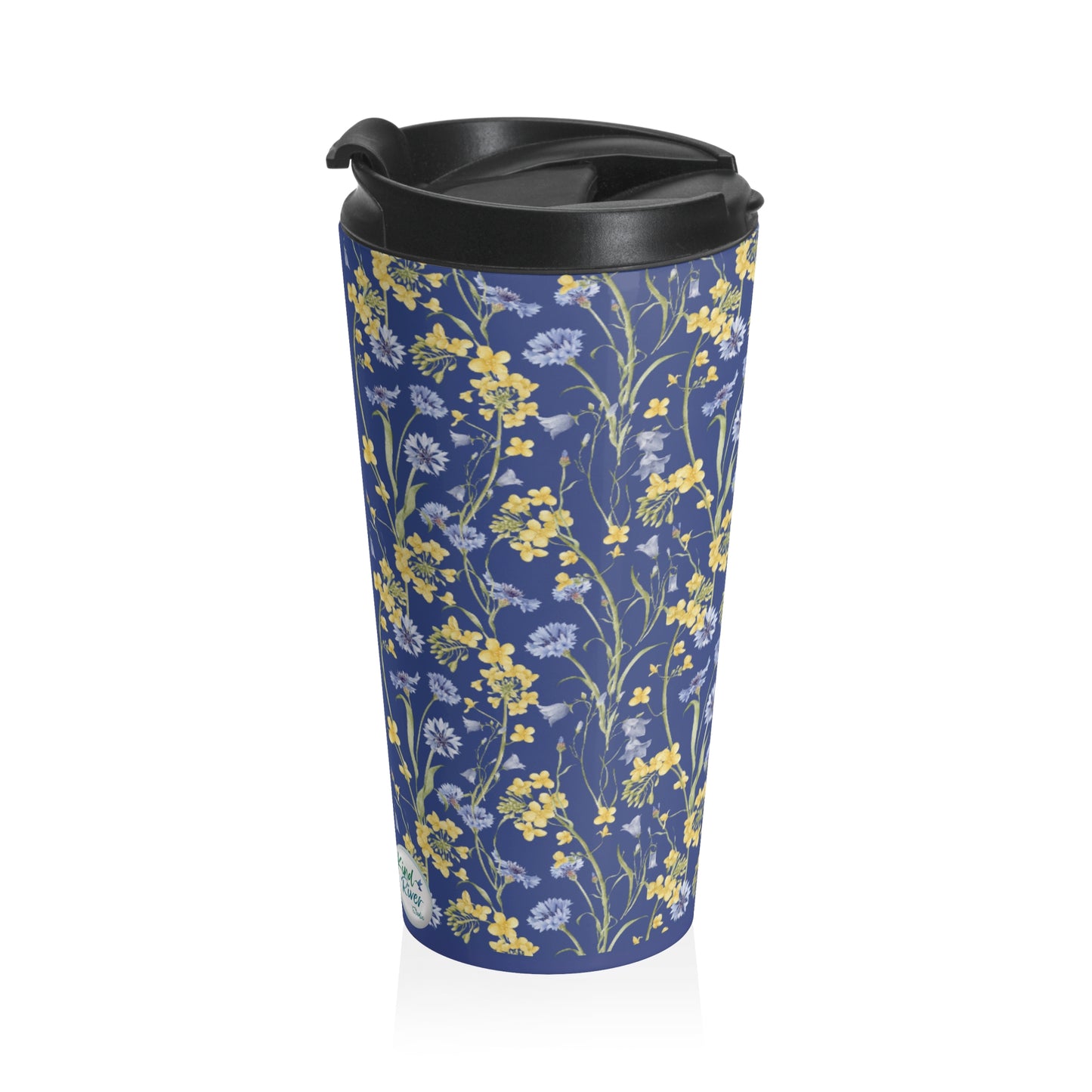 Blue & Yellow Wildflowers Travel Mug