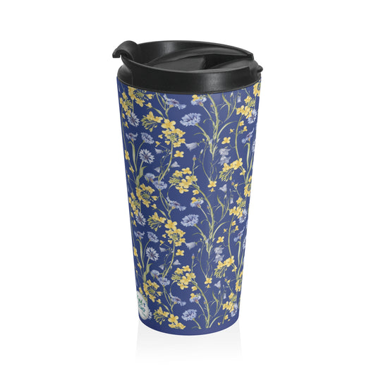 Blue & Yellow Wildflowers Travel Mug