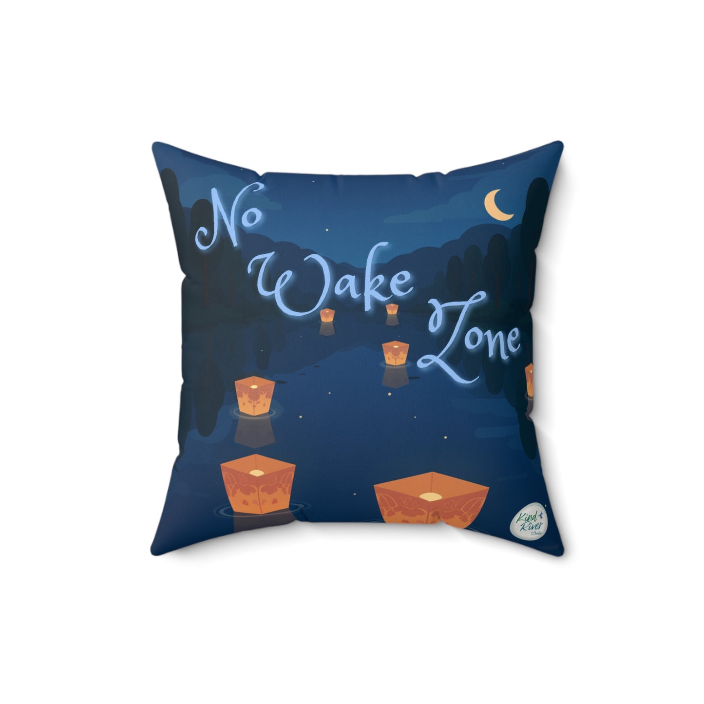 Throw Pillow (Faux Suede) - No Wake Zone