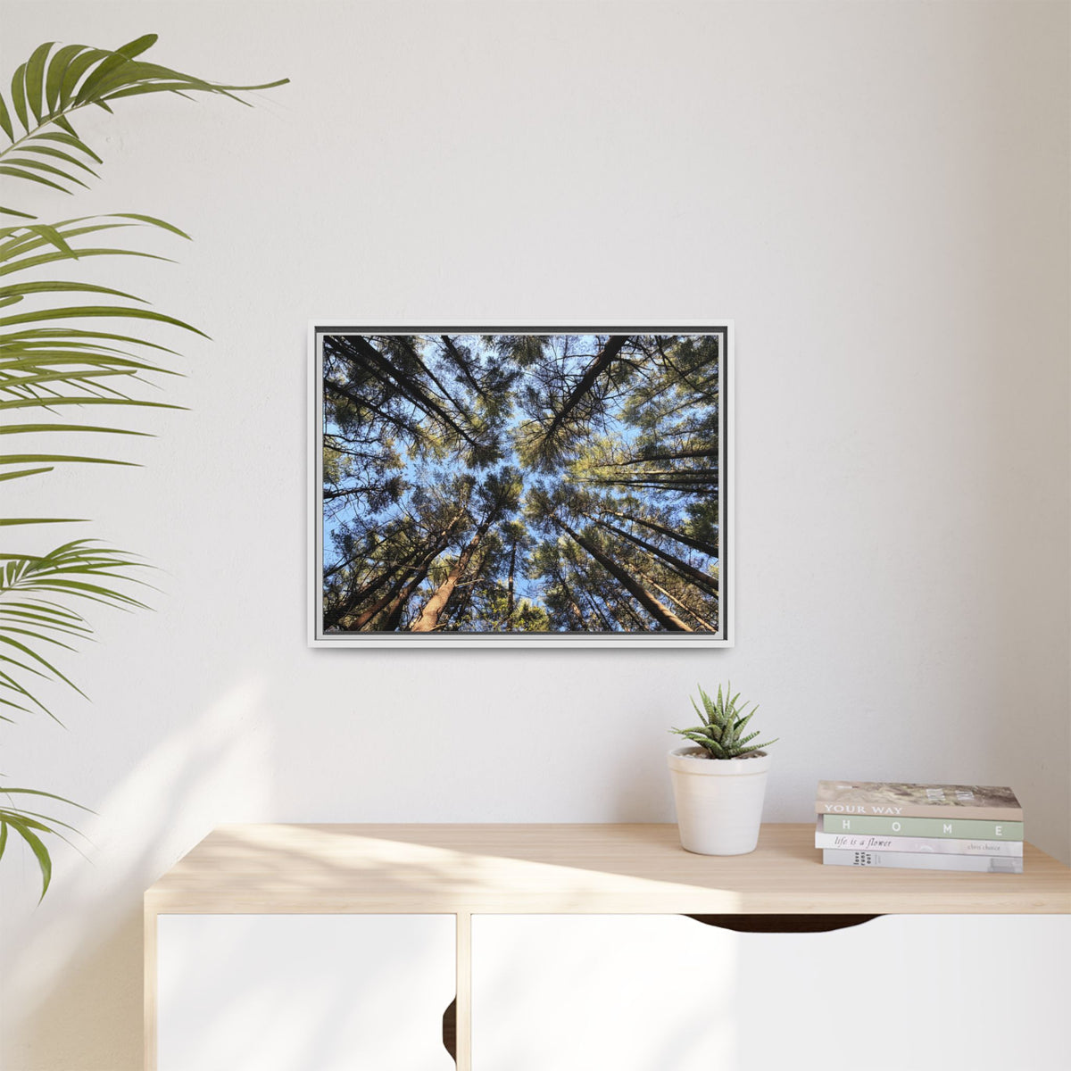 Forest Canopy Matte Canvas Framed Print (original photography by Kind River Studio)