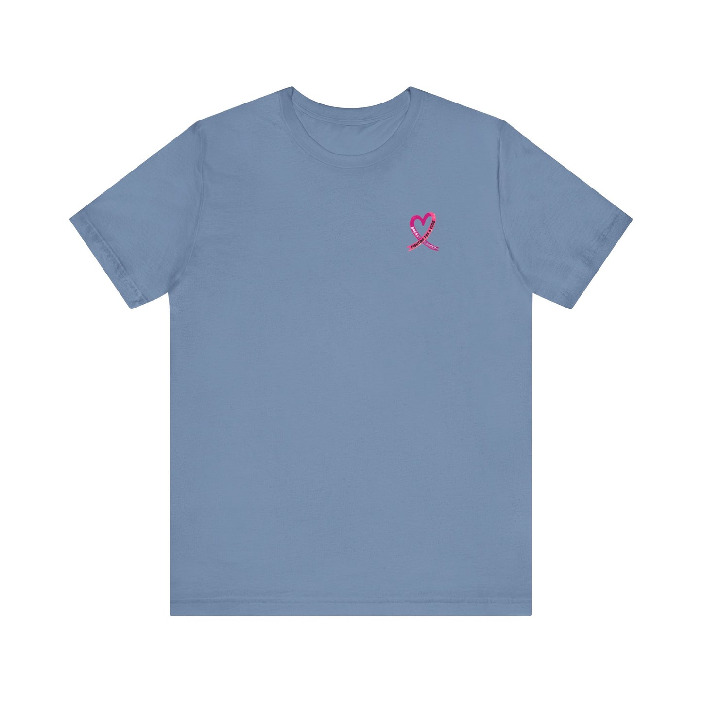 Tee - Short Sleeve (Adult) - Heart Ribbon Breast Cancer