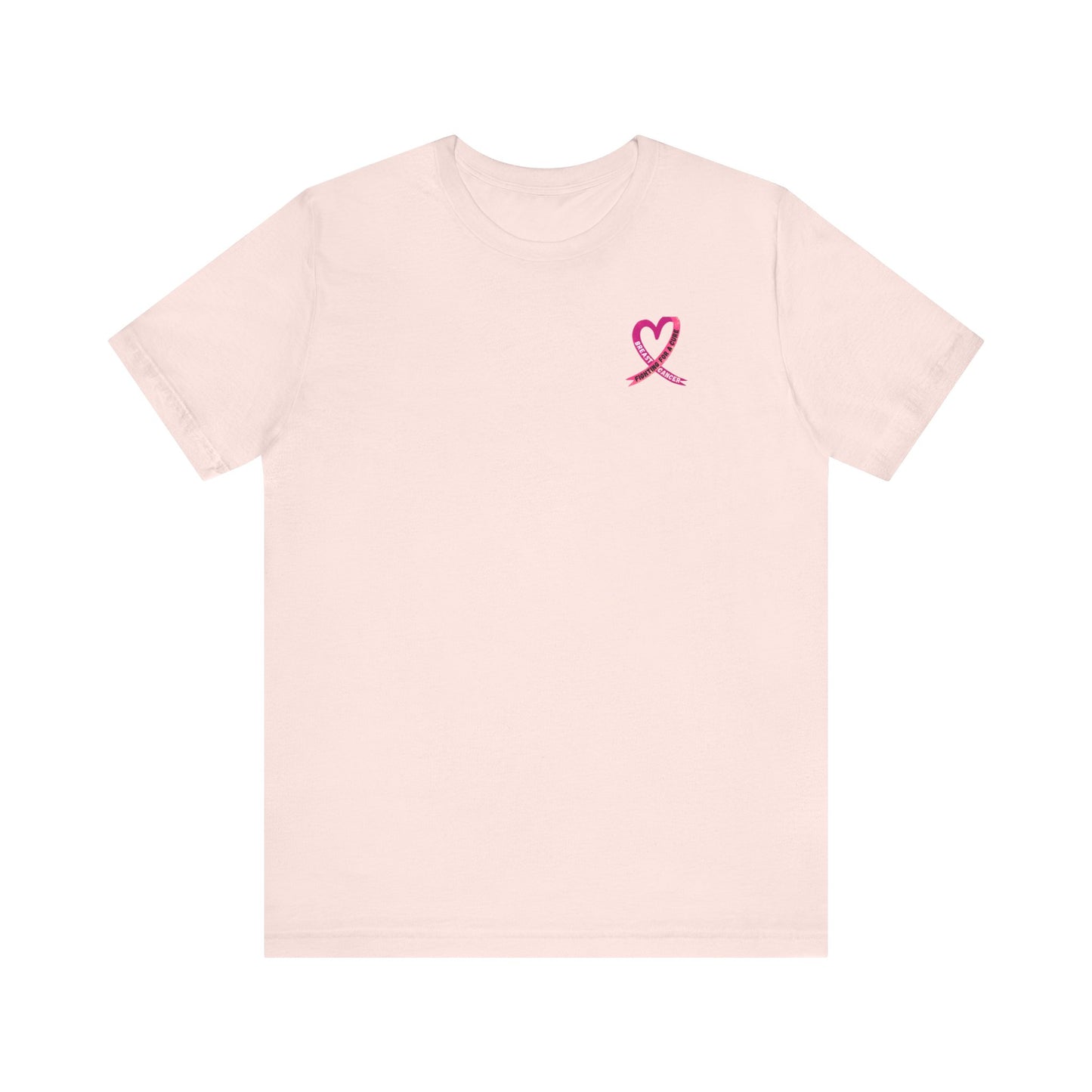 Tee - Short Sleeve (Adult) - Heart Ribbon Breast Cancer
