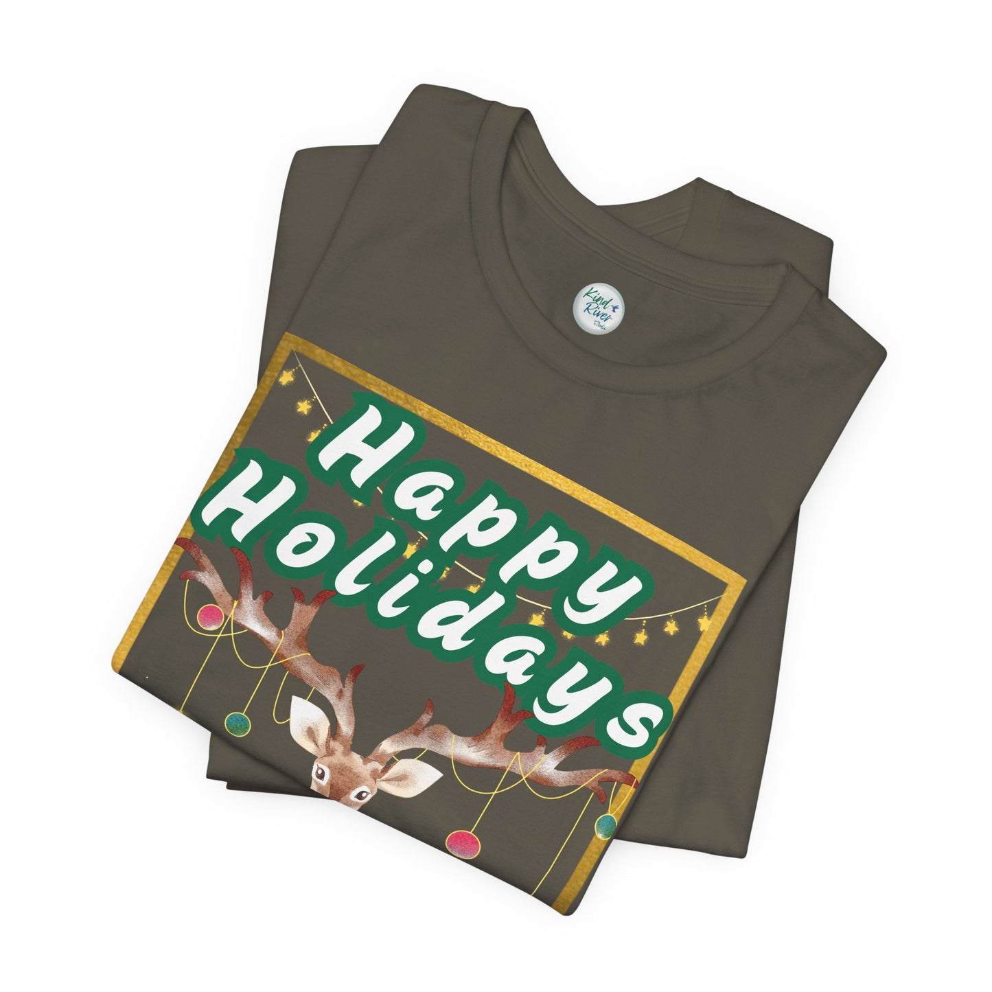 Tee - Short Sleeve (Adult) - Happy Holidays Deer
