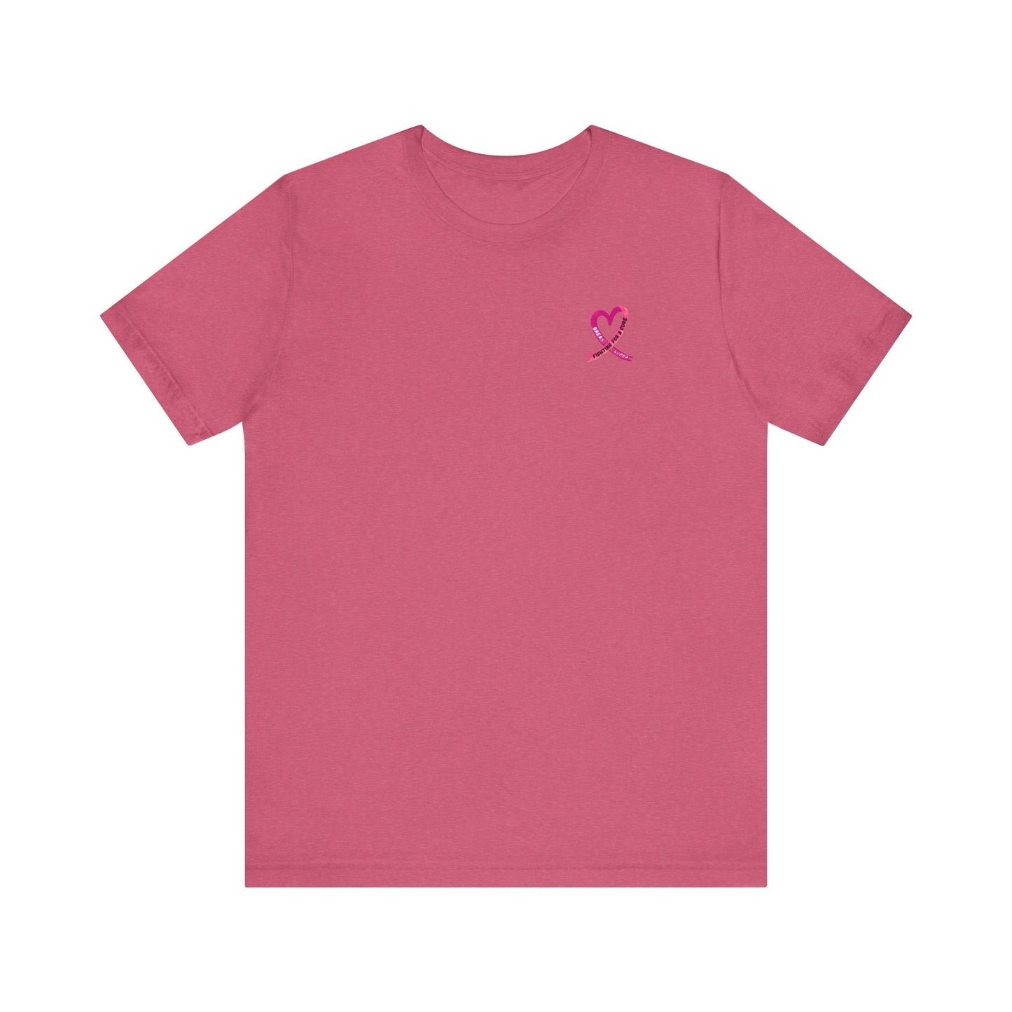 Tee - Short Sleeve (Adult) - Heart Ribbon Breast Cancer