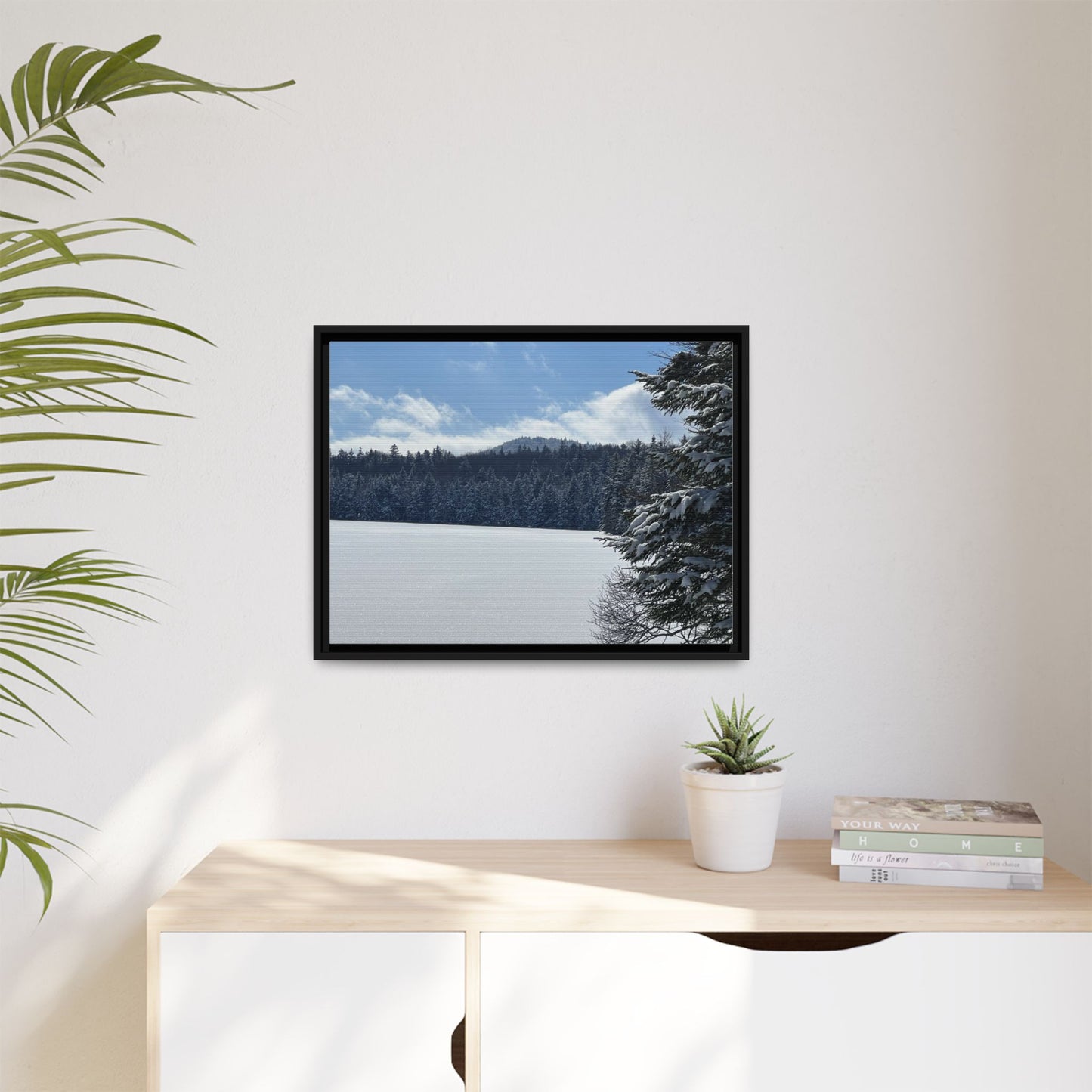 Canvas Print in Frame - Winterscape at Griffith Lake (original photograph by Kind River Studio)