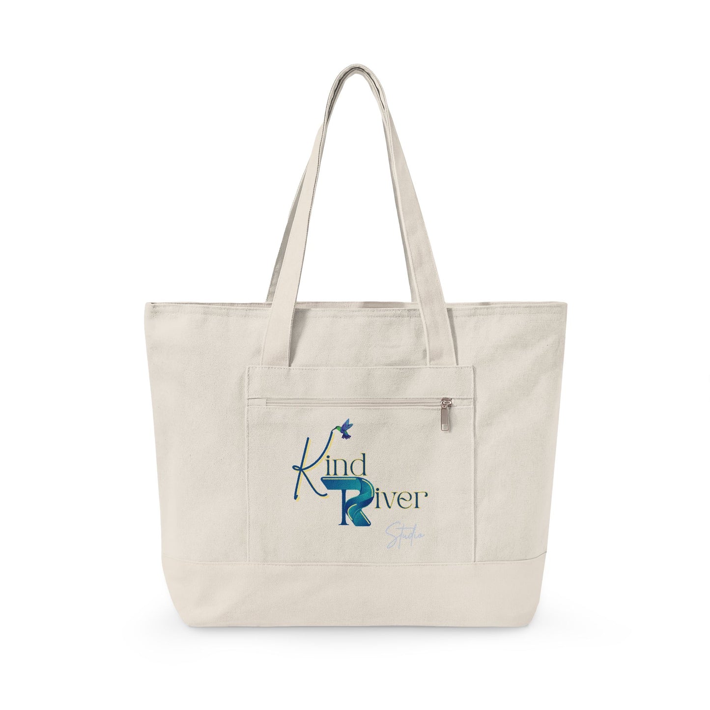 Wildflowers Zippered Canvas Tote