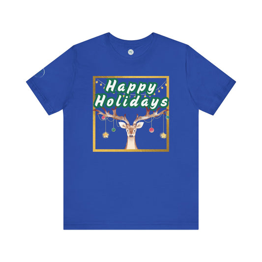 Tee - Short Sleeve (Adult) - Happy Holidays Deer