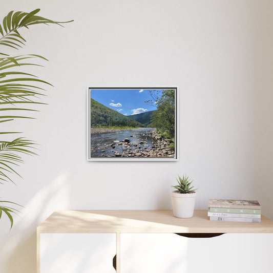 Canvas Print in Frame - Sparkling Riverside (original photograph by Kind River Studio)