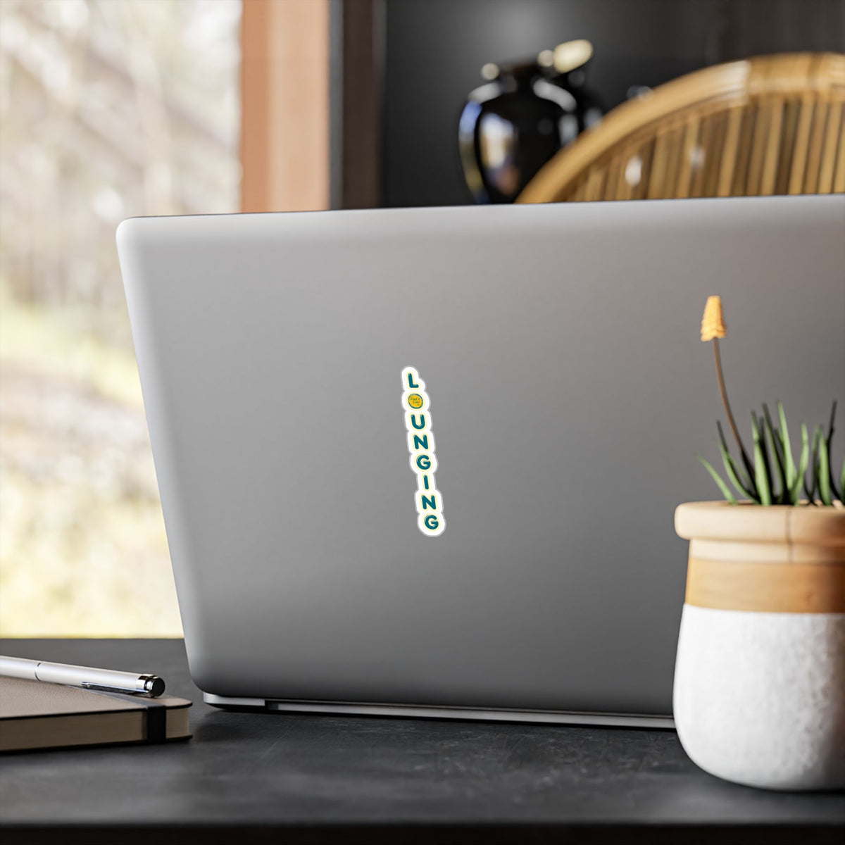 LOUNGING Vertical Vinyl Decal – Kiss-Cut Sticker