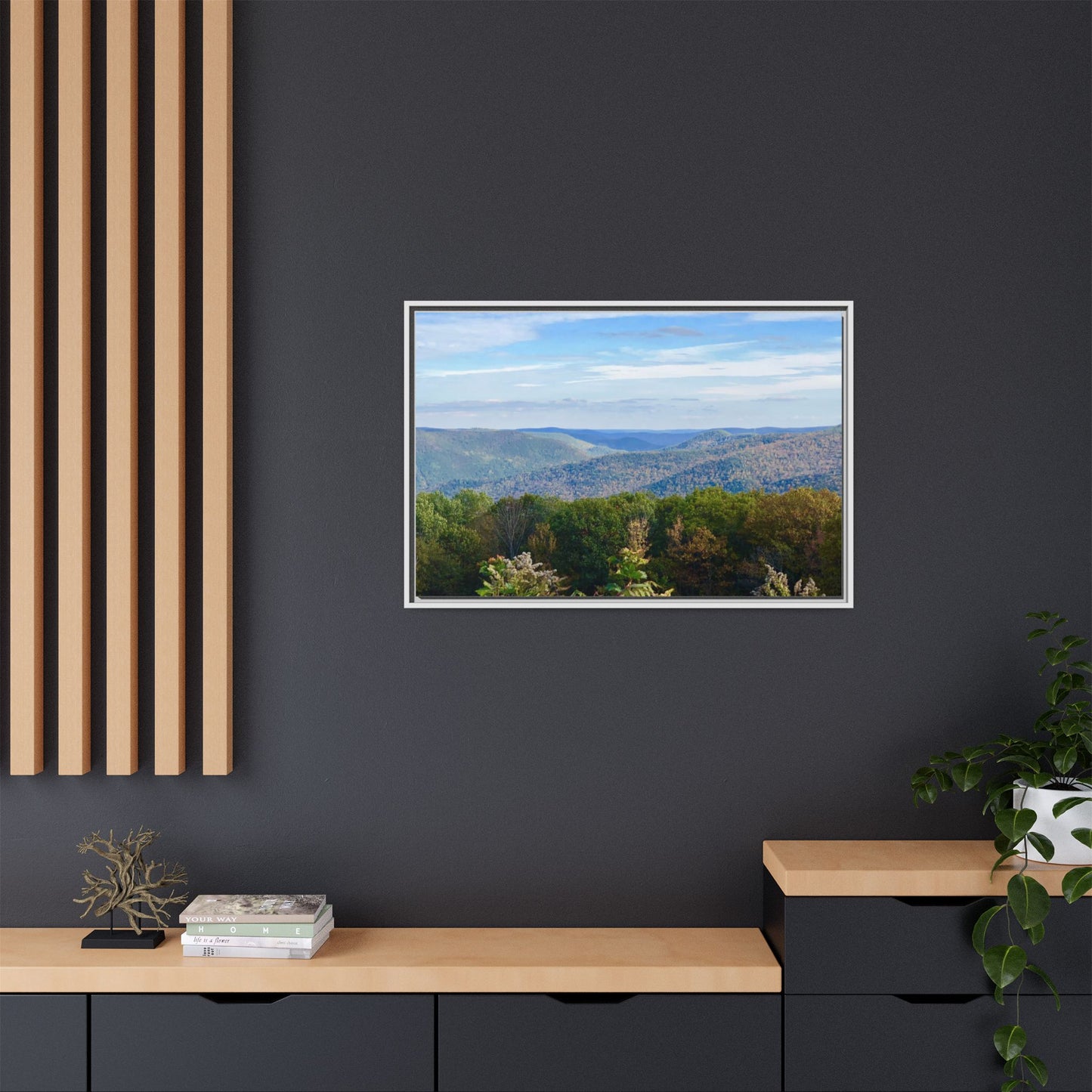 Canvas Print in Frame - Layered Mountainscape (original photograph by Kind River Studio)