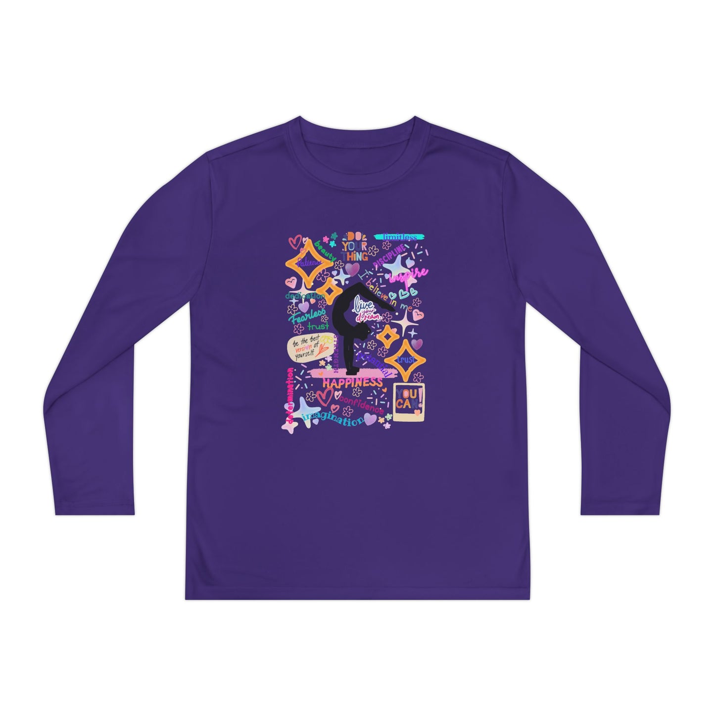 Tee - Long Sleeve (Youth) - Gymnast Positive Affirmations
