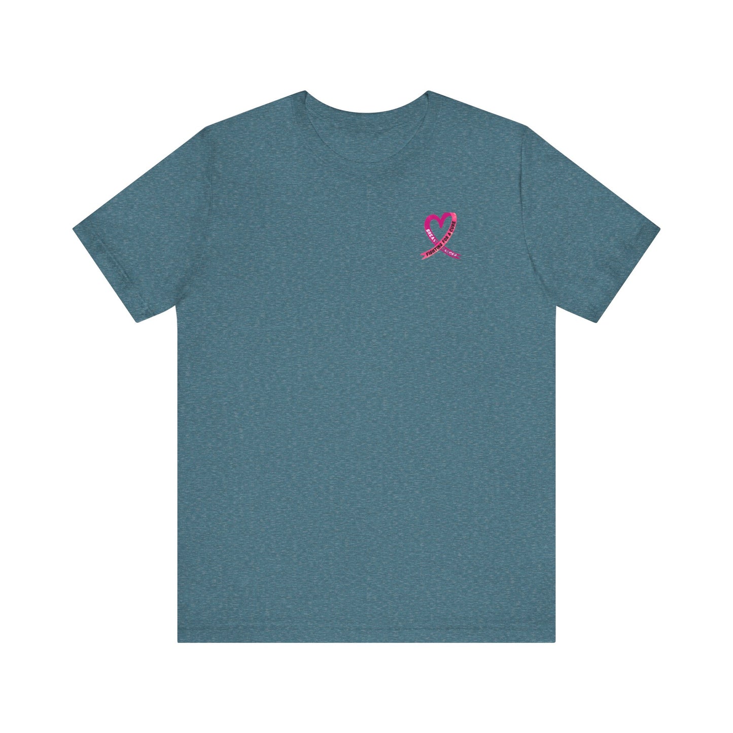 Tee - Short Sleeve (Adult) - Heart Ribbon Breast Cancer