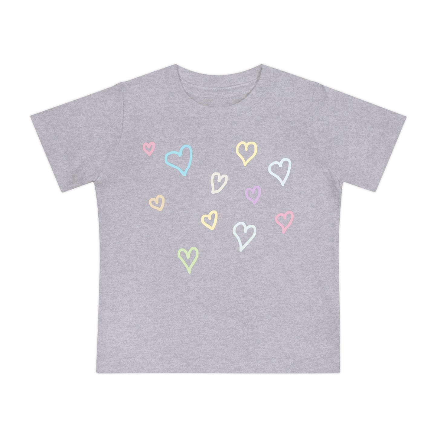 Pastel Hand Drawn Hearts Tee (Baby)