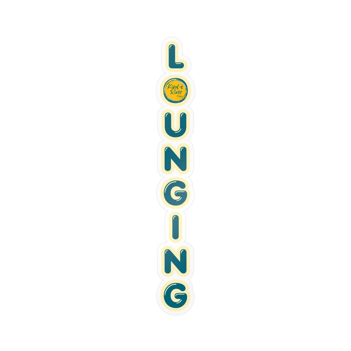 LOUNGING Vertical Vinyl Decal – Kiss-Cut Sticker