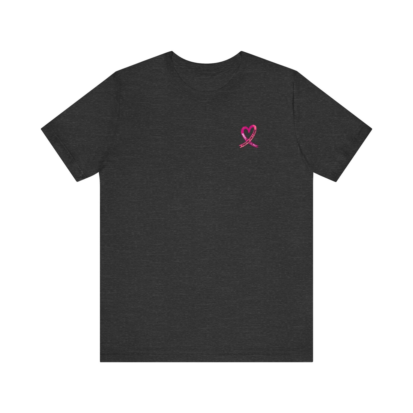 Tee - Short Sleeve (Adult) - Heart Ribbon Breast Cancer