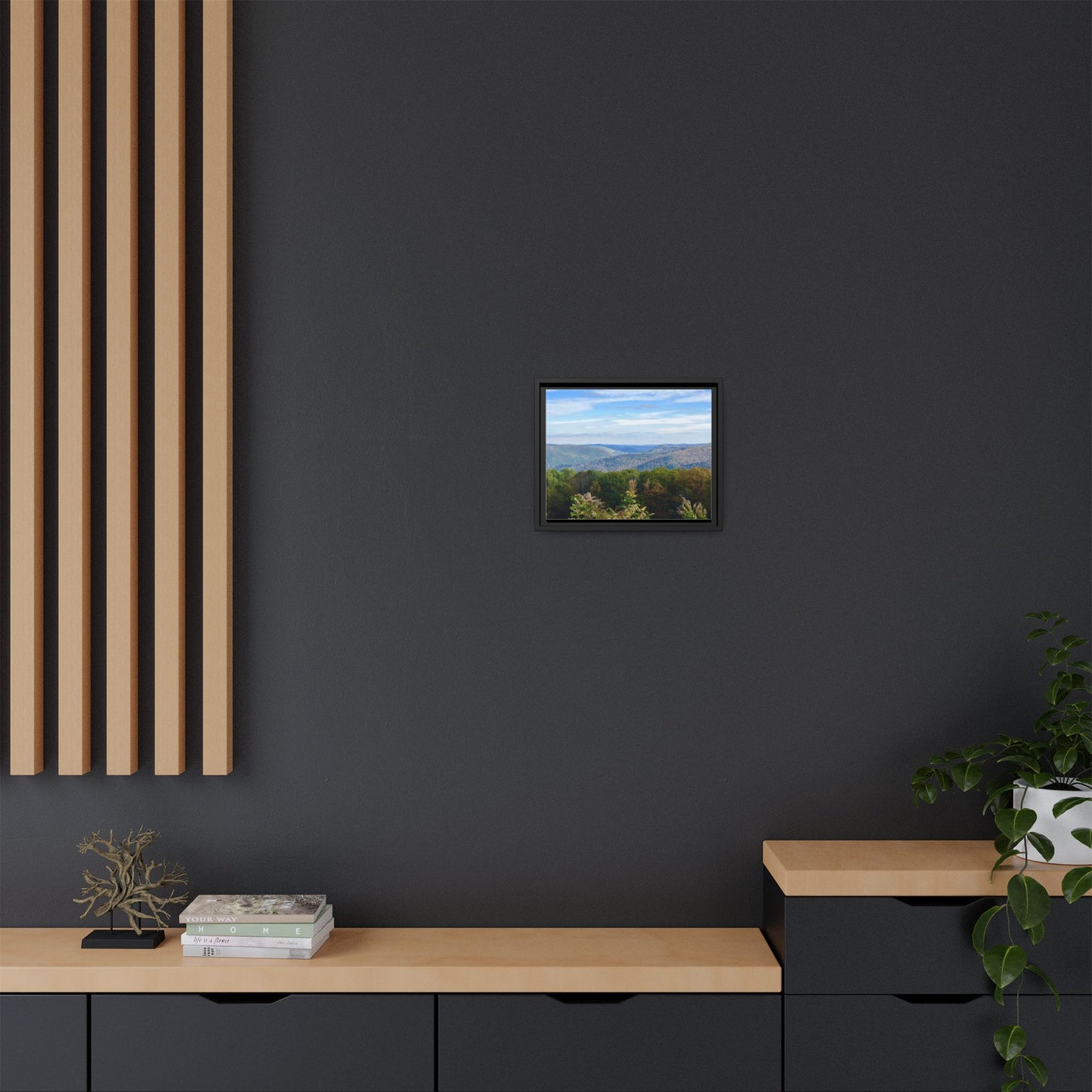 Canvas Print in Frame - Layered Mountainscape (original photograph by Kind River Studio)