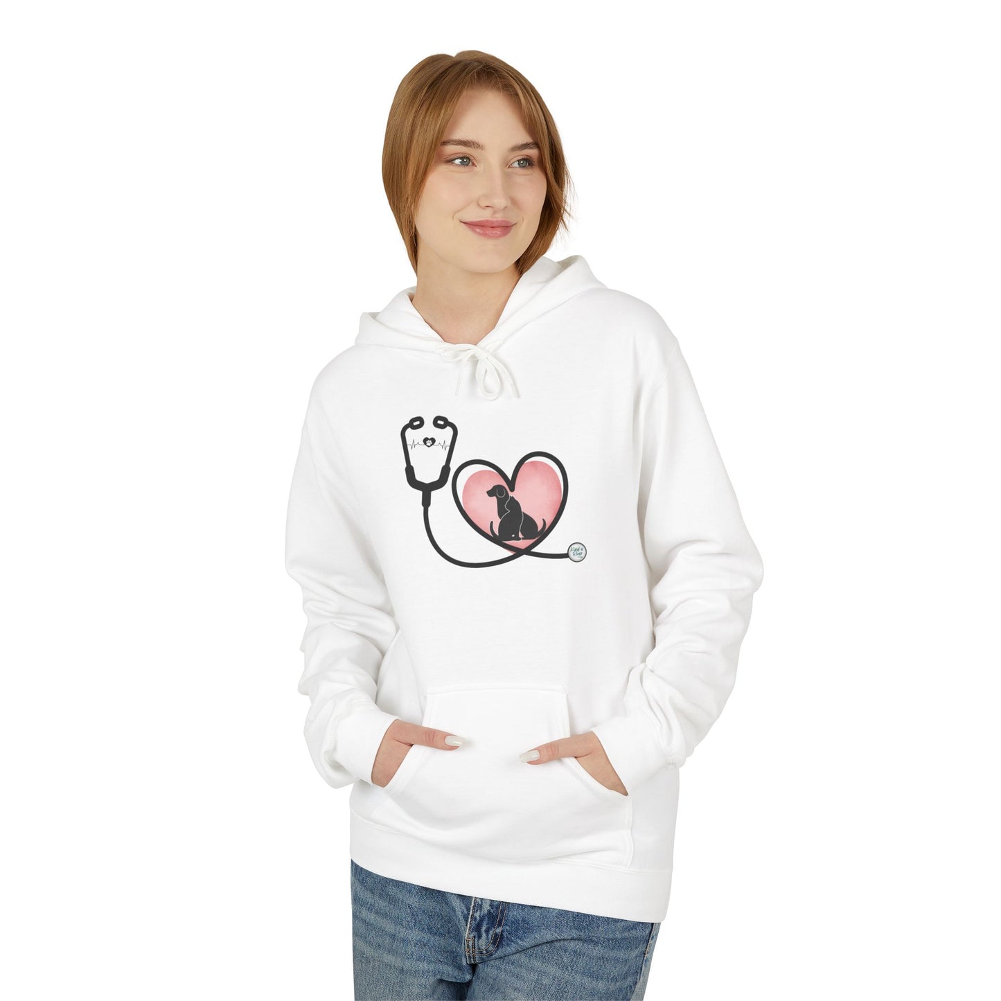 Hoodie (Adult) — Stethoscope Heart Animals